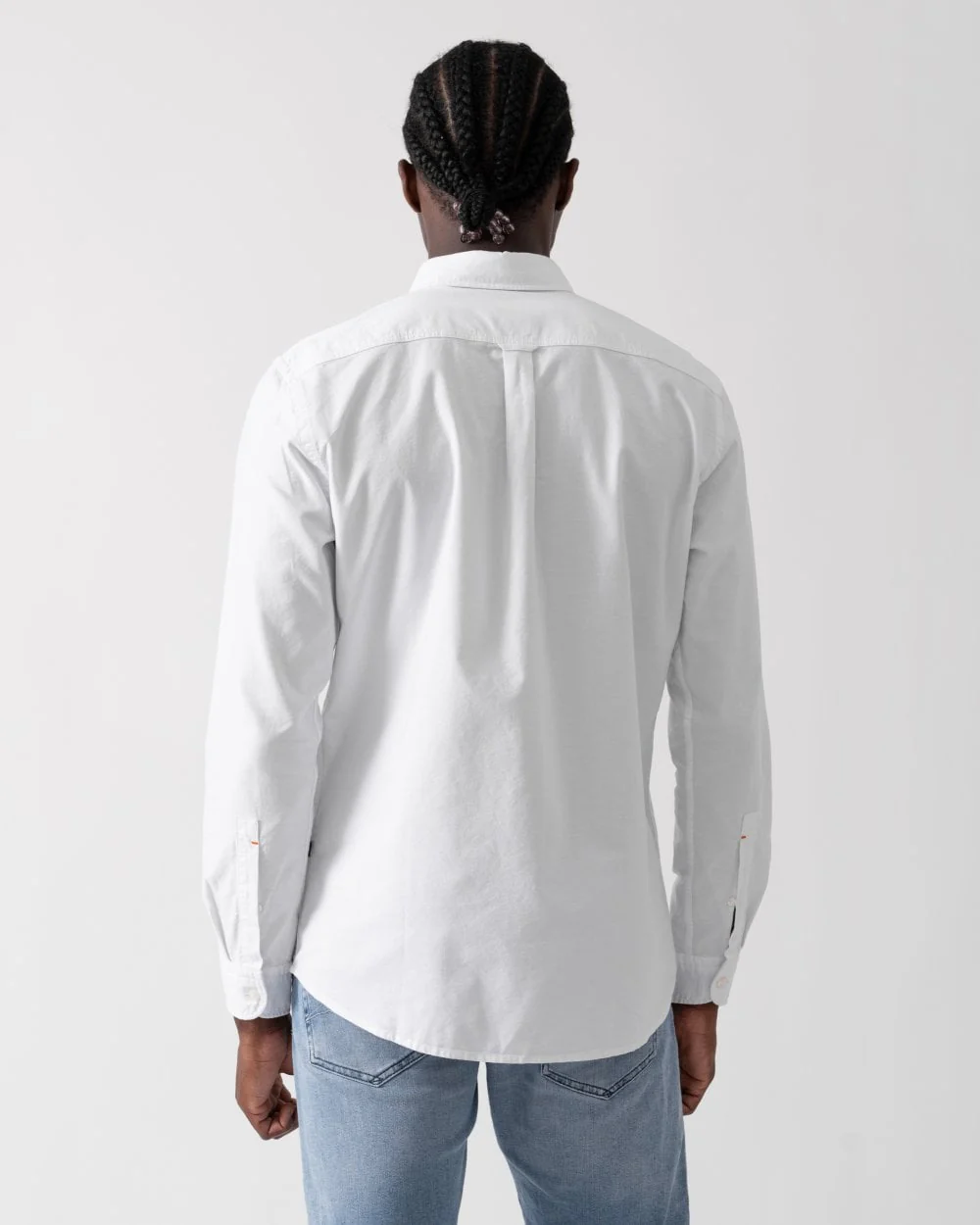 BOSS Orange Rickert Mens Long Sleeve Shirt - White 100 - Image 4