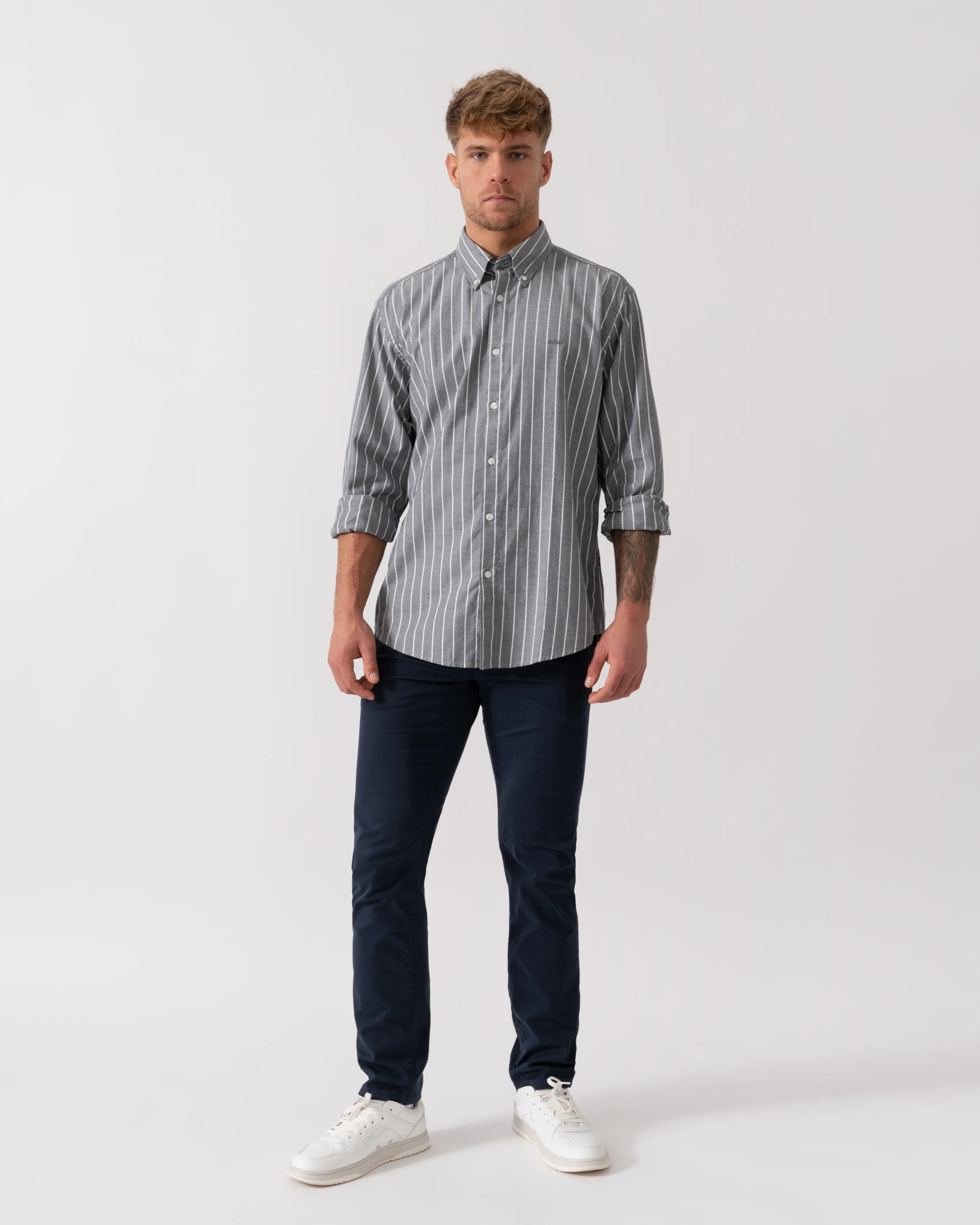 BOSS Orange Ricoplus Shirt - Dark Blue 404 - Image 2
