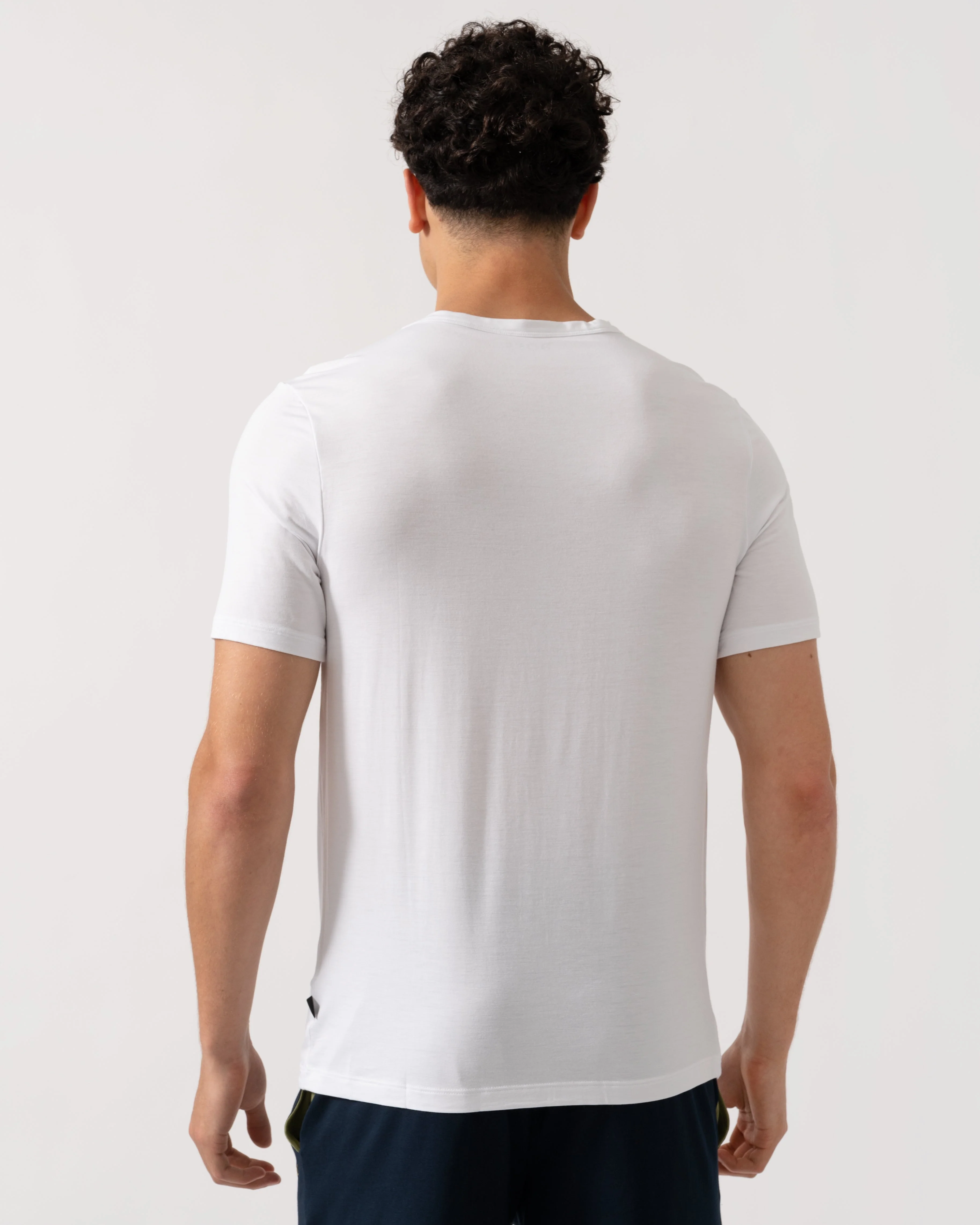 BOSS Orange RN Bamboo 3-Pack Mens T-Shirts - White 100 - Image 4