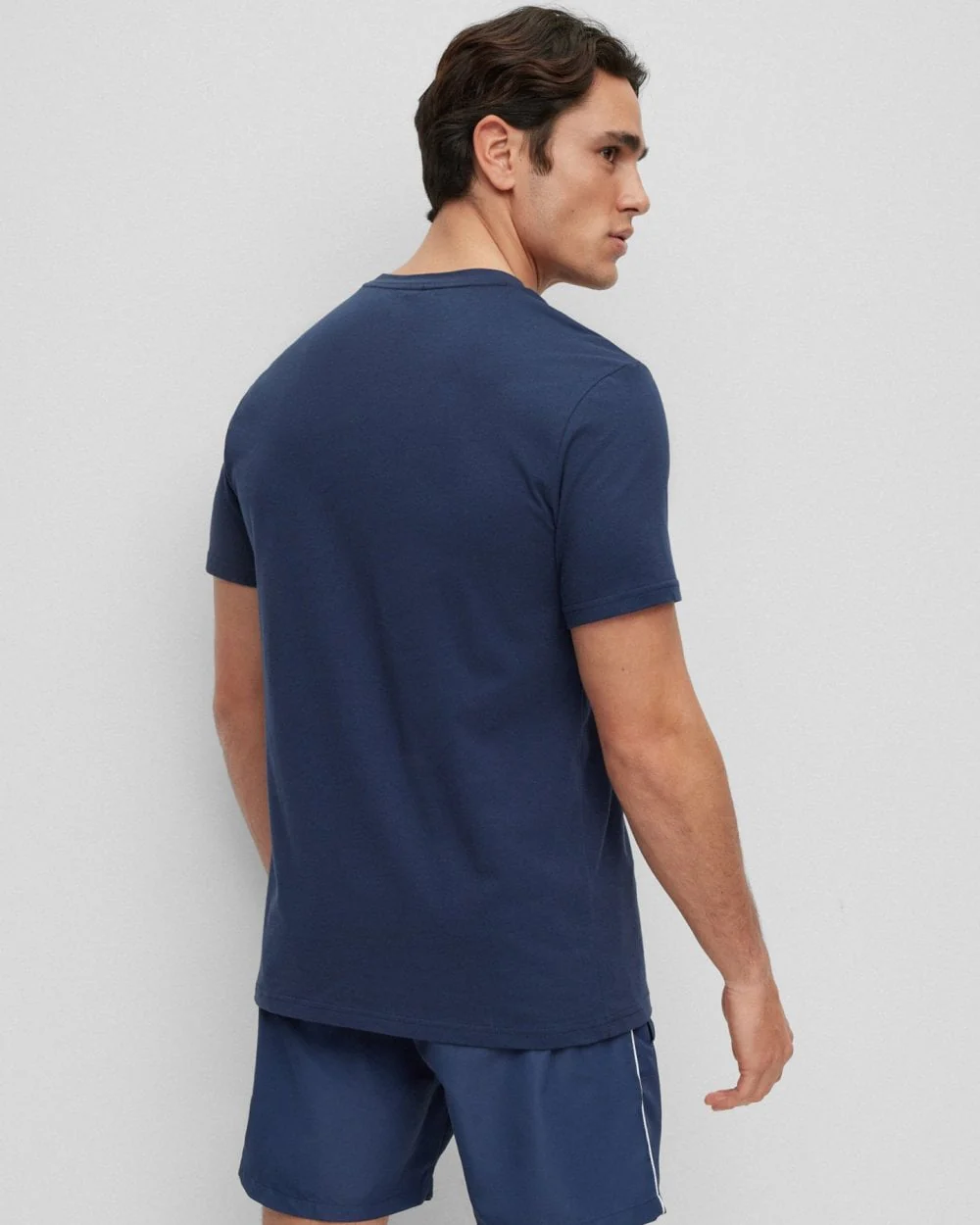 BOSS Orange RN Mens Relaxed Fit T-Shirt With Contrast Logo - Navy 413 - Image 2