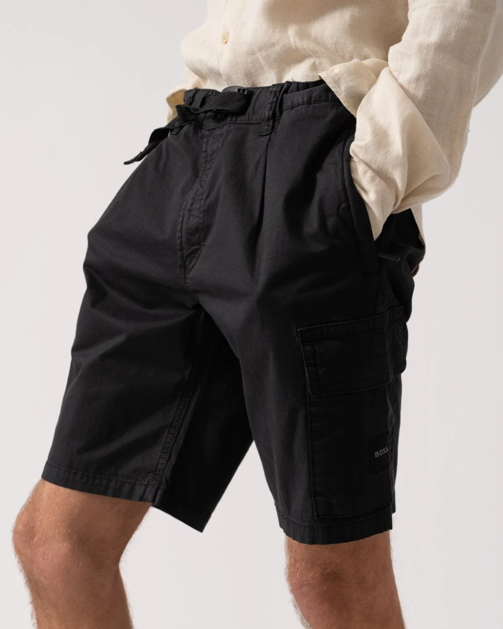 BOSS Orange Sariel Mens Shorts - Black 001 - Image 2