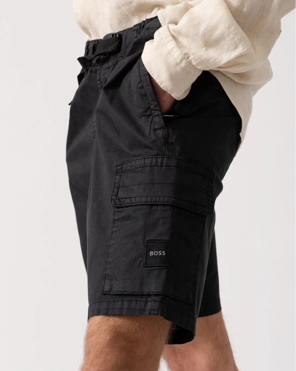 BOSS Orange Sariel Mens Shorts - Black 001 - Image 4