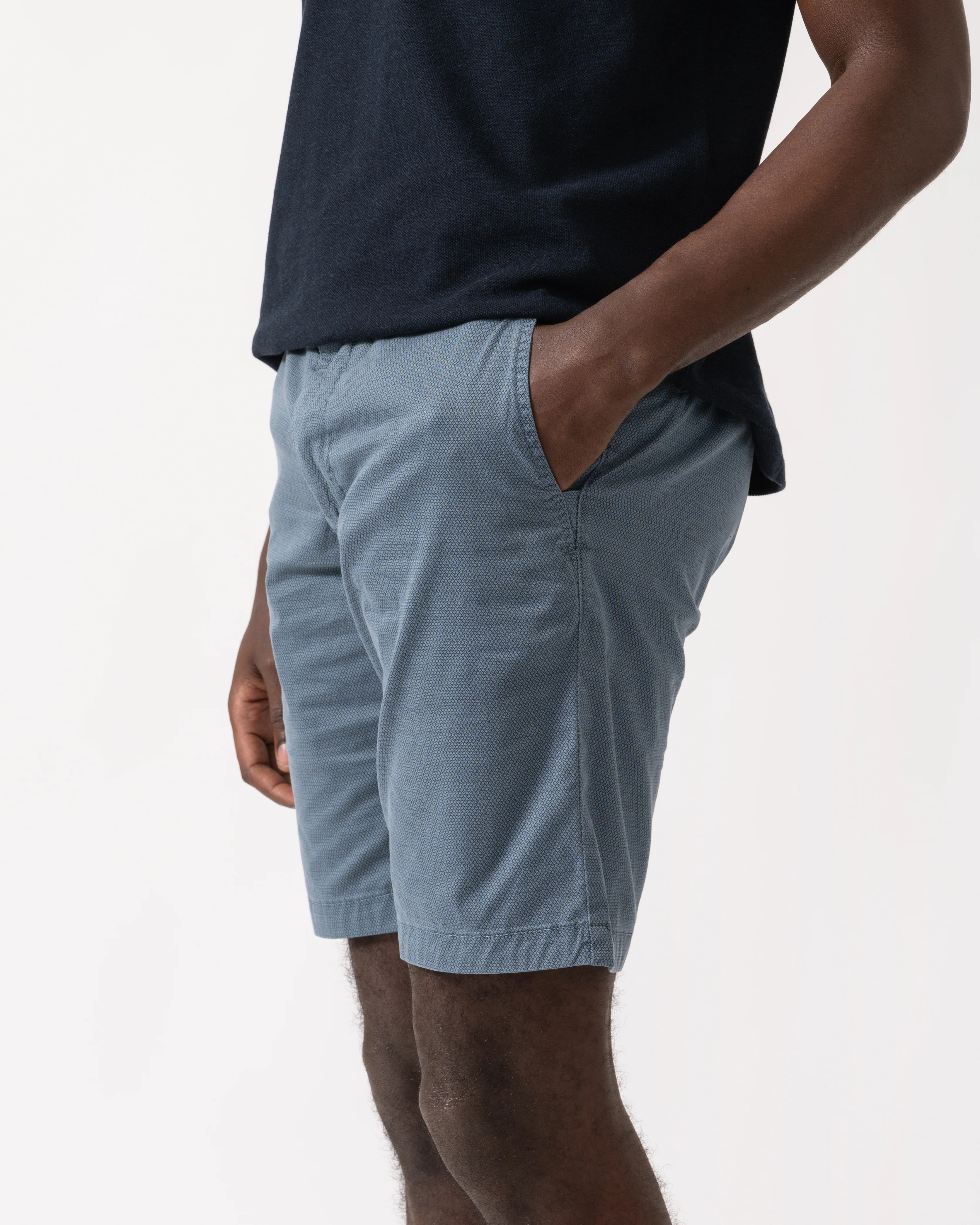 BOSS Orange Slim-Fit Mens Chino Shorts in Stretch-Cotton Twill - Open Blue 462 - Image 3