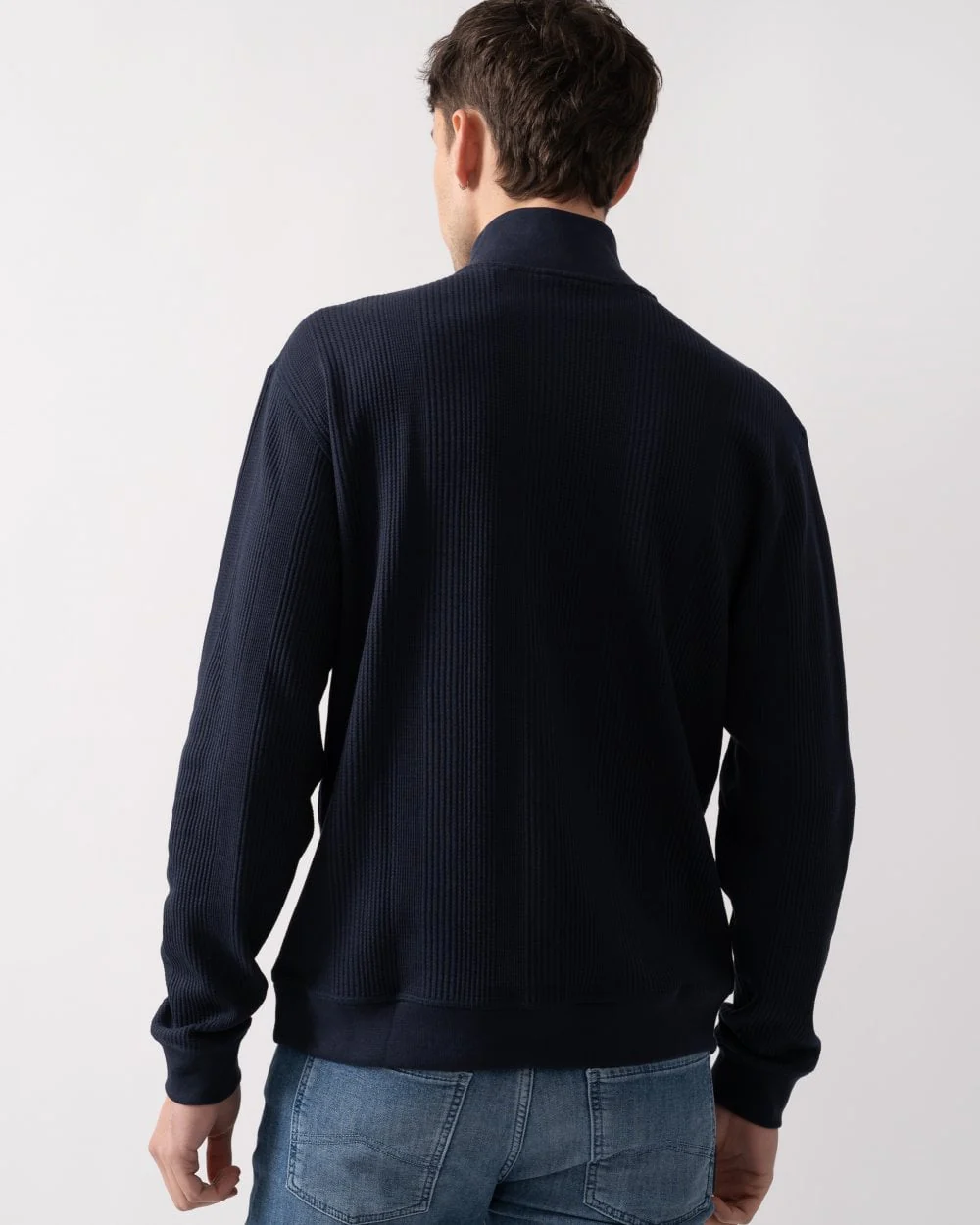 BOSS Orange Structure Mens Loungewear 1/4 Zip Sweatshirt - Image 5