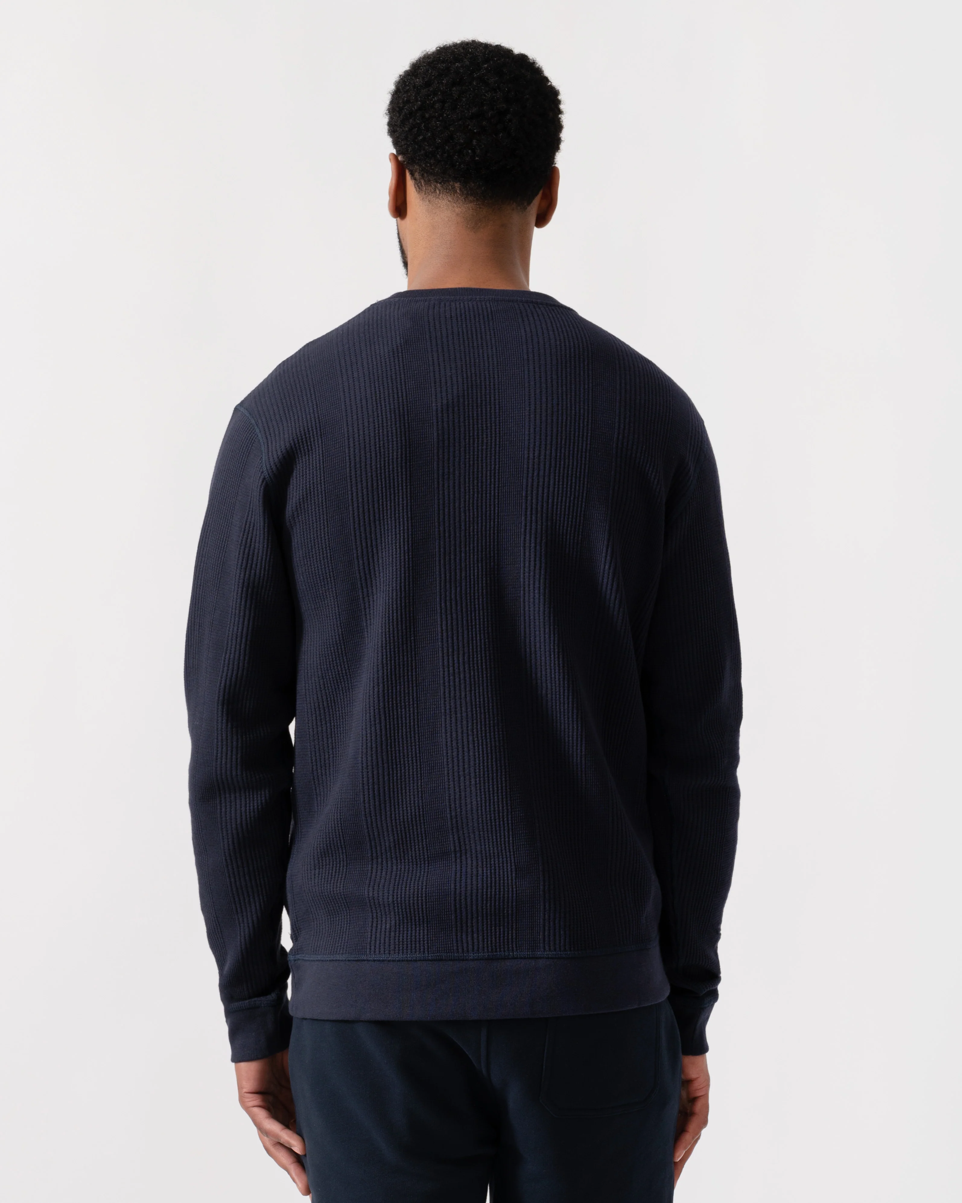BOSS Orange Mens Structure Loungewear Sweatshirt - Dark Blue 403 - Image 4