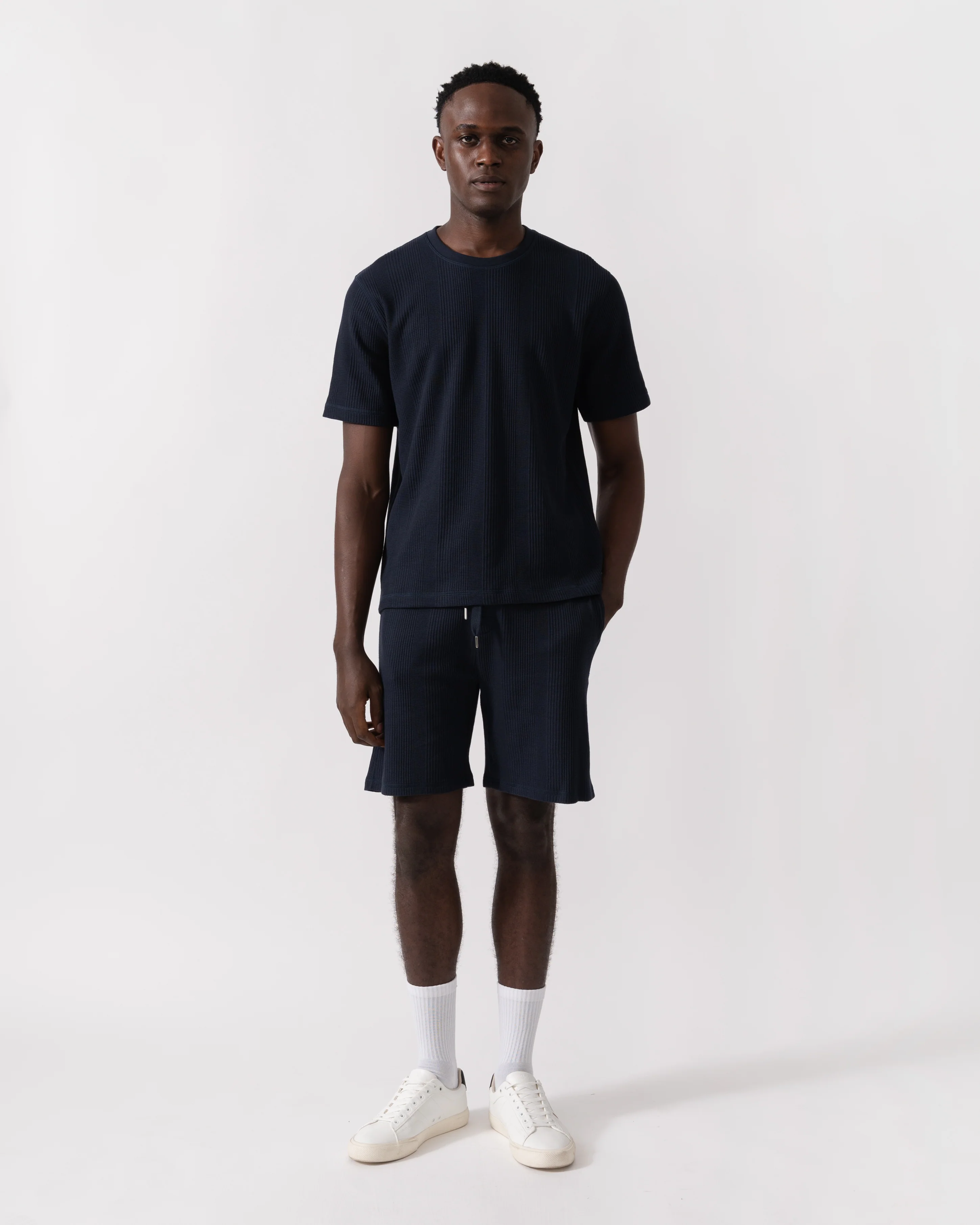 BOSS Orange Structure Mens Loungewear T-Shirt - Dark Blue 403 - Image 2