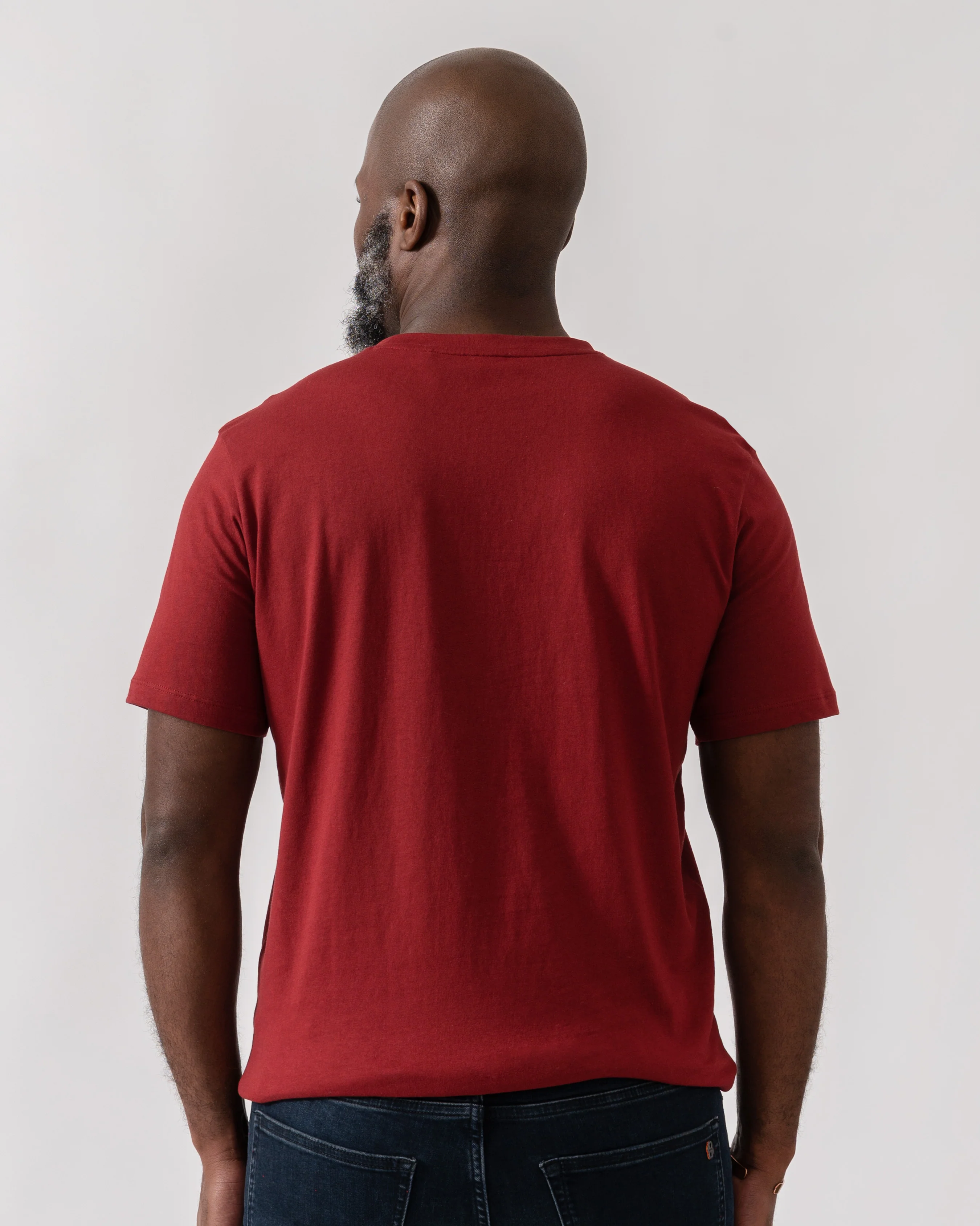 BOSS Orange Tales Mens Cotton-Jersey T-shirt With Logo Patch - Dark Red 605 - Image 4