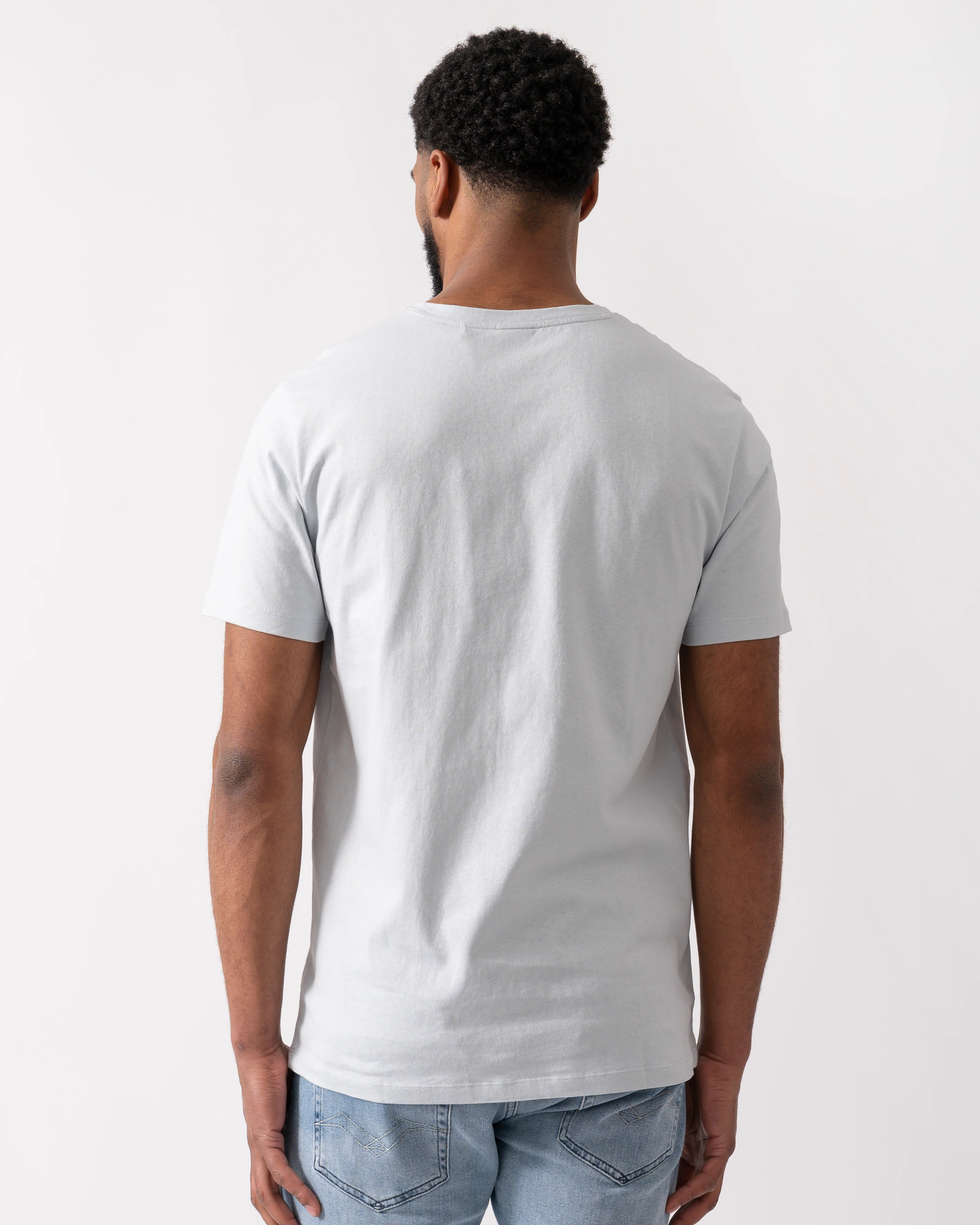 BOSS Orange Tales Mens Cotton-Jersey T-shirt With Logo Patch - Light/Pastel Grey 053 - Image 4