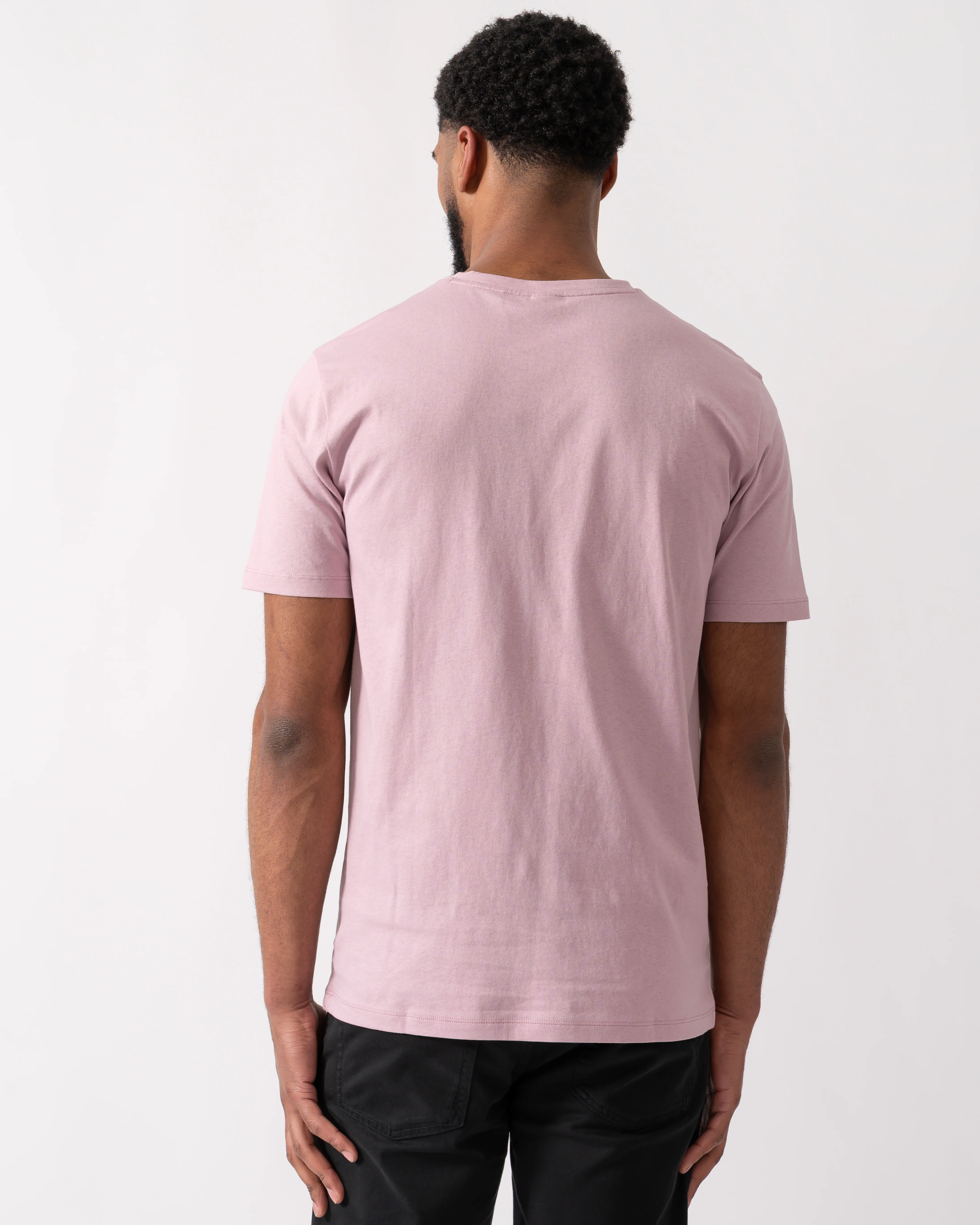 BOSS Orange Tales Mens Cotton-Jersey T-shirt With Logo Patch - Light/Pastel Purple 539 - Image 4