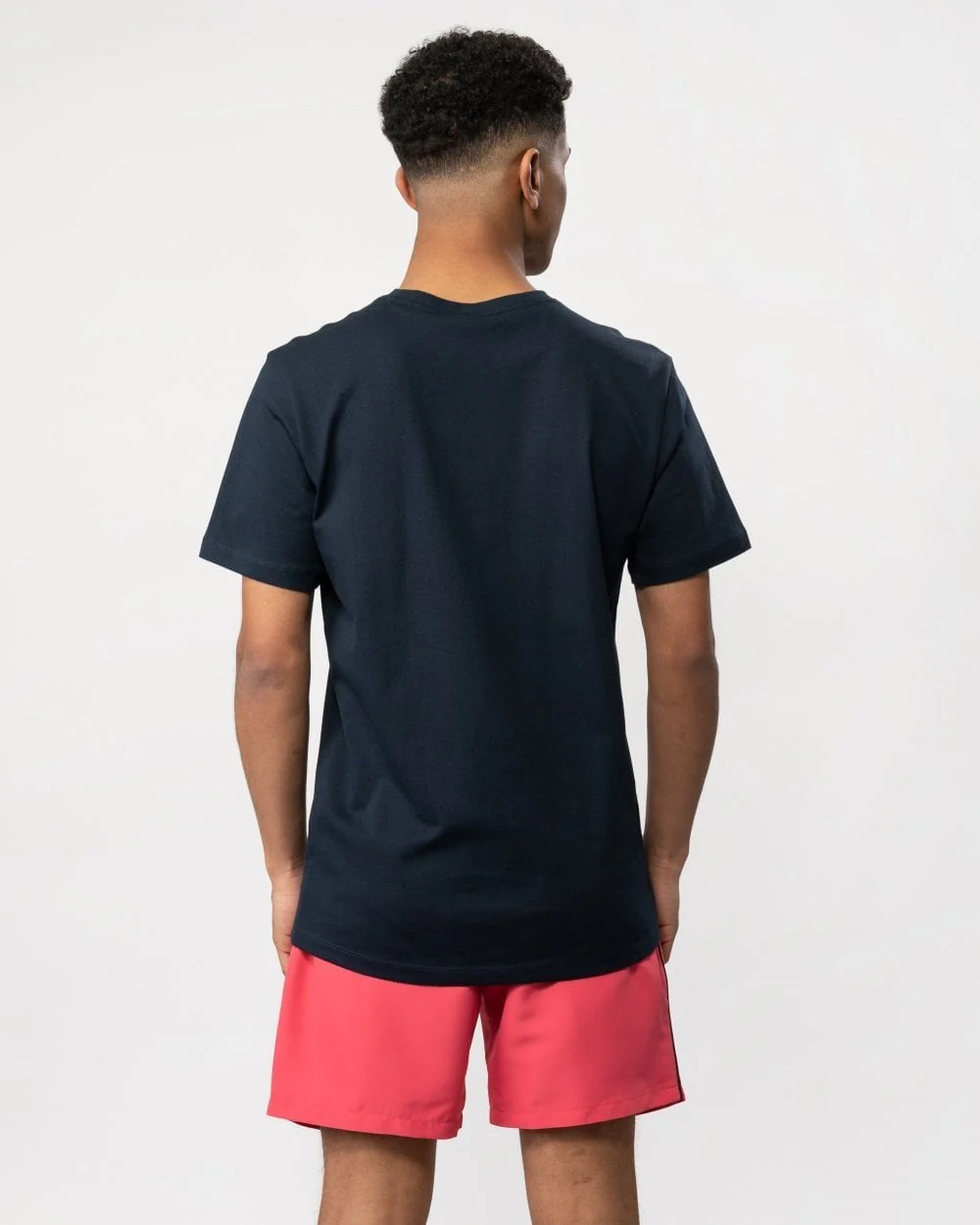 BOSS Orange Tales Mens Cotton-Jersey T-shirt With Logo Patch NOS - Dark Blue 404 - Image 4