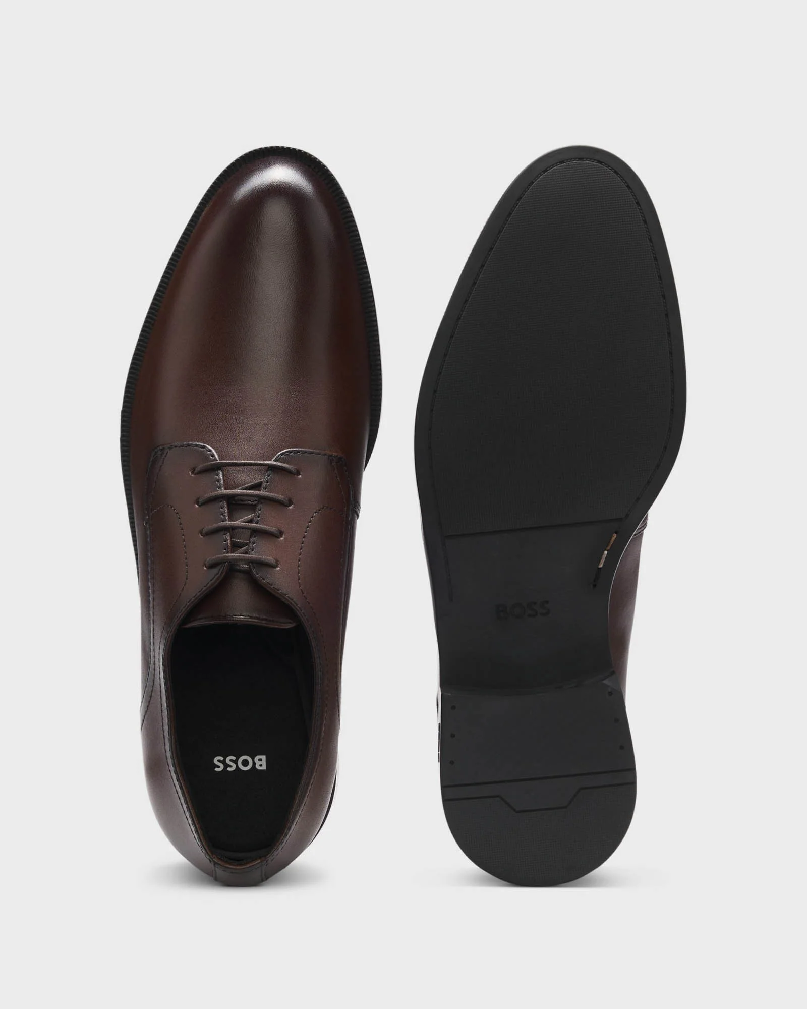 BOSS Orange Tayil Mens Derby Shoes - Dark Brown 205 - Image 4