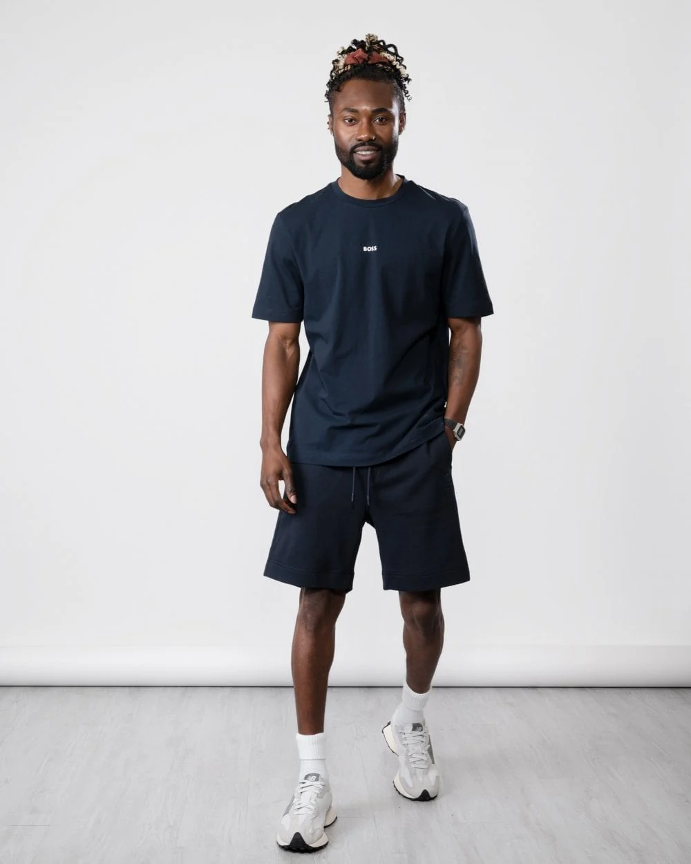 BOSS Orange TChup Mens Crew Neck Small Logo T-Shirt NOS - Dark Blue 404 - Image 3