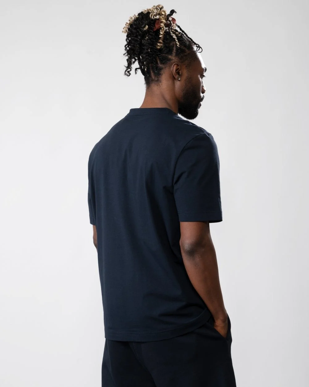 BOSS Orange TChup Mens Crew Neck Small Logo T-Shirt NOS - Dark Blue 404 - Image 4