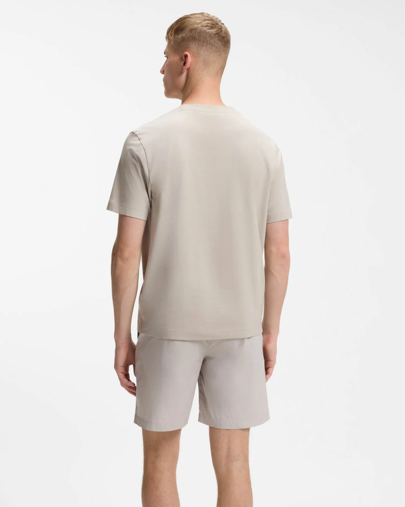 BOSS Orange TChup Mens Crew Neck Small Logo T-Shirt - Open Grey 070 - Image 4