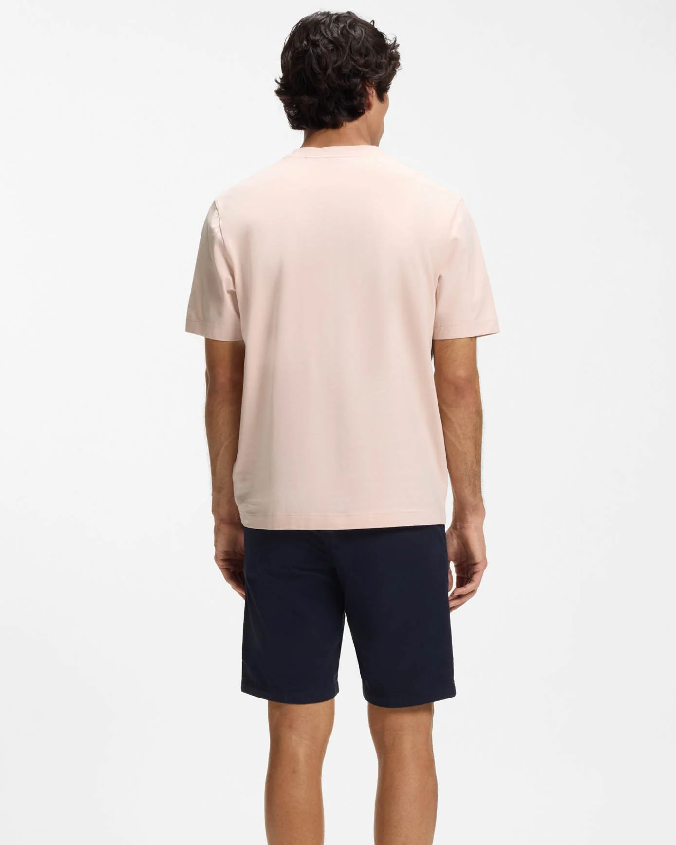 BOSS Orange TChup Mens Crew Neck Small Logo T-Shirt - Open Pink 690 - Image 2