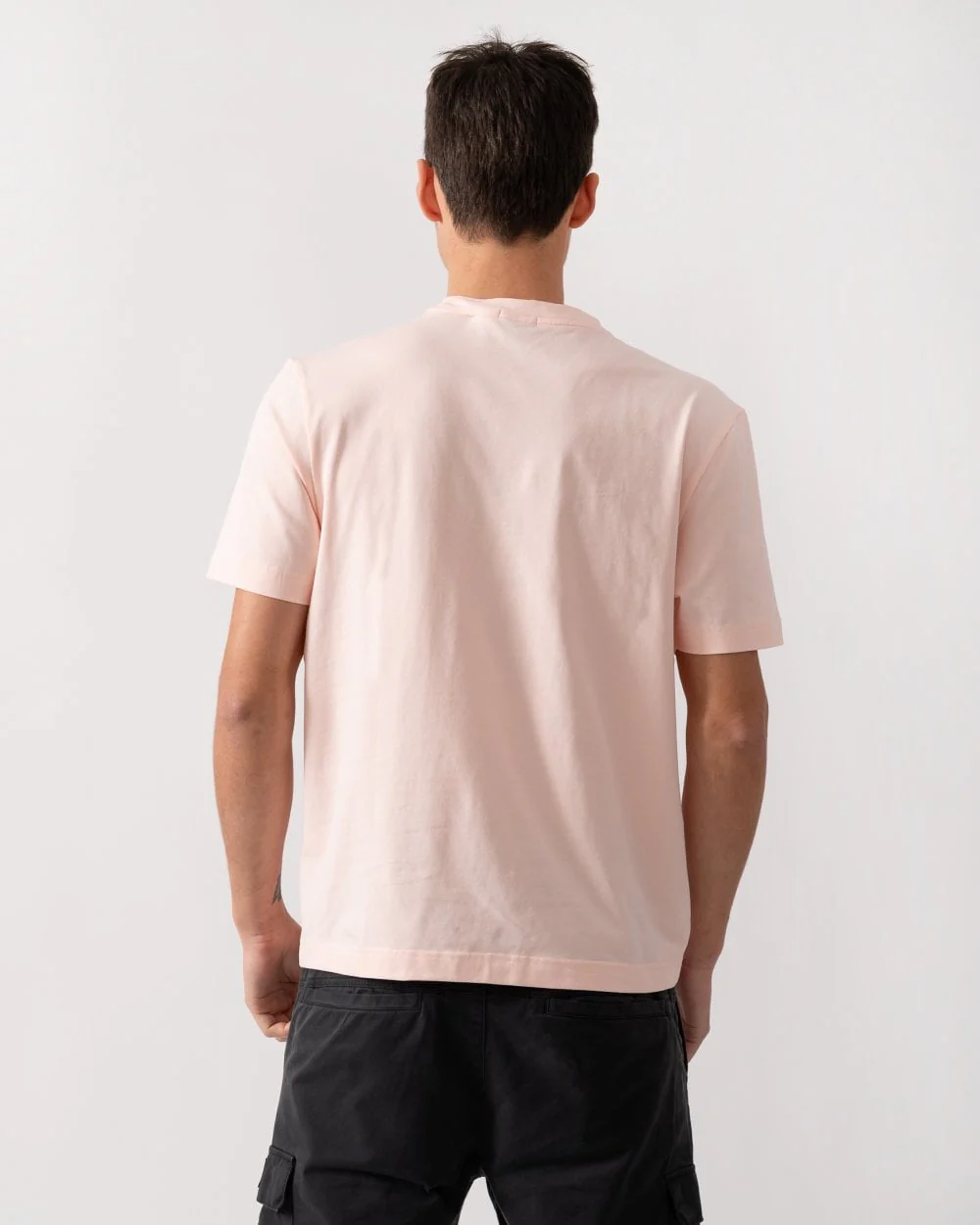 BOSS Orange TChup Mens Crew Neck Small Logo T-Shirt - Open Pink 694 - Image 4