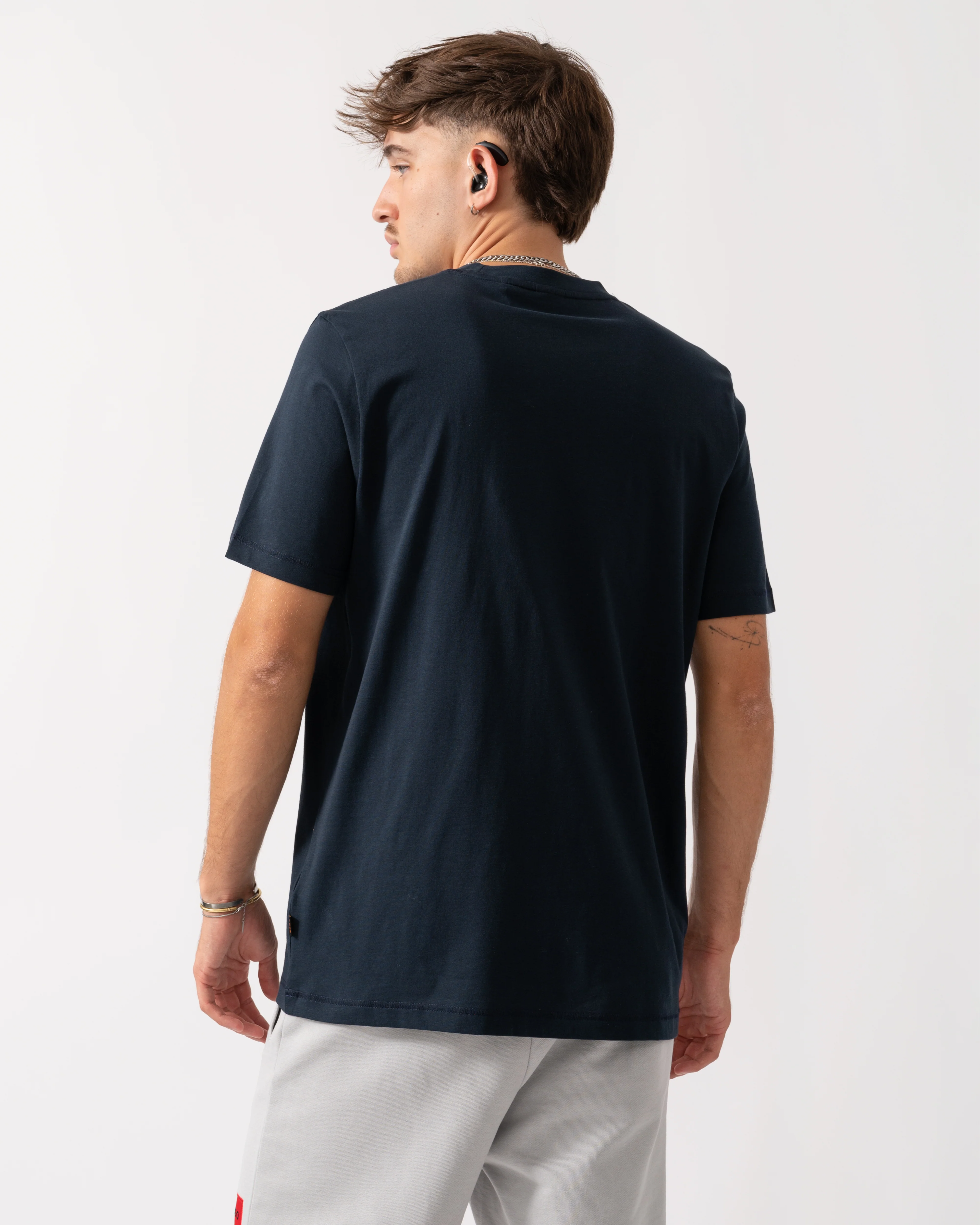 BOSS Orange Te Container Mens Graphic Print T-Shirt - Dark Blue 404 - Image 4