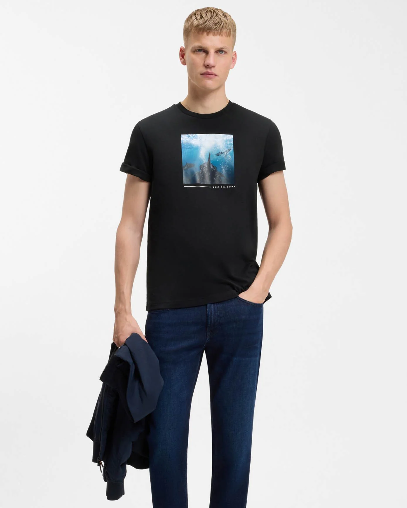 BOSS Orange Te Creature Mens Graphic Print T-Shirt - Black 001 - Image 3