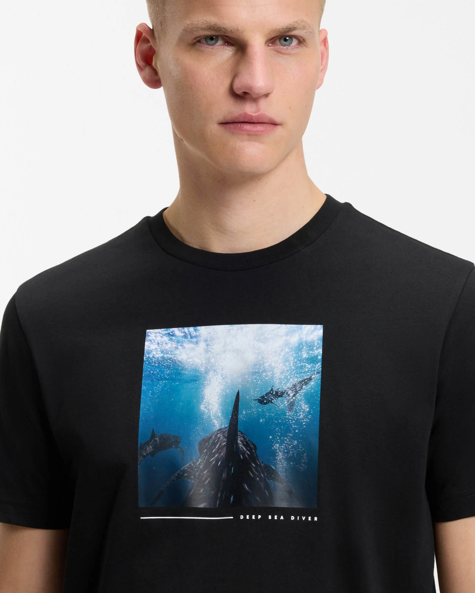 BOSS Orange Te Creature Mens Graphic Print T-Shirt - Black 001 - Image 4