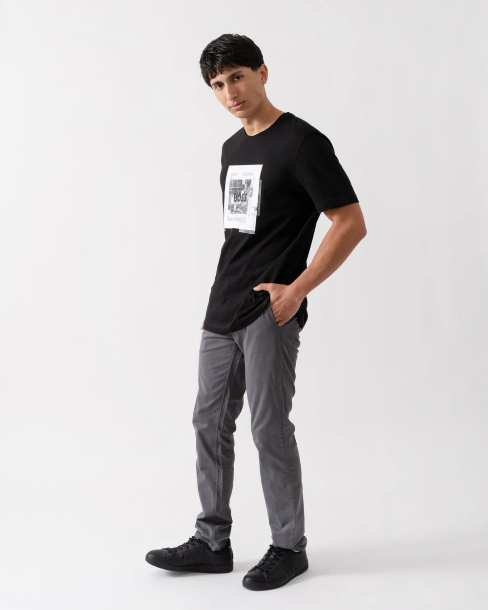 BOSS Orange Te Urban Mens Graphic Print T-Shirt - Image 3