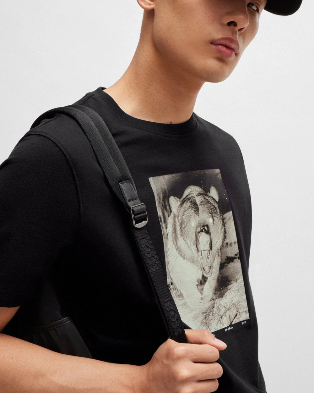 BOSS Orange Te Wilds Mens Graphic Print T-Shirt - Image 3