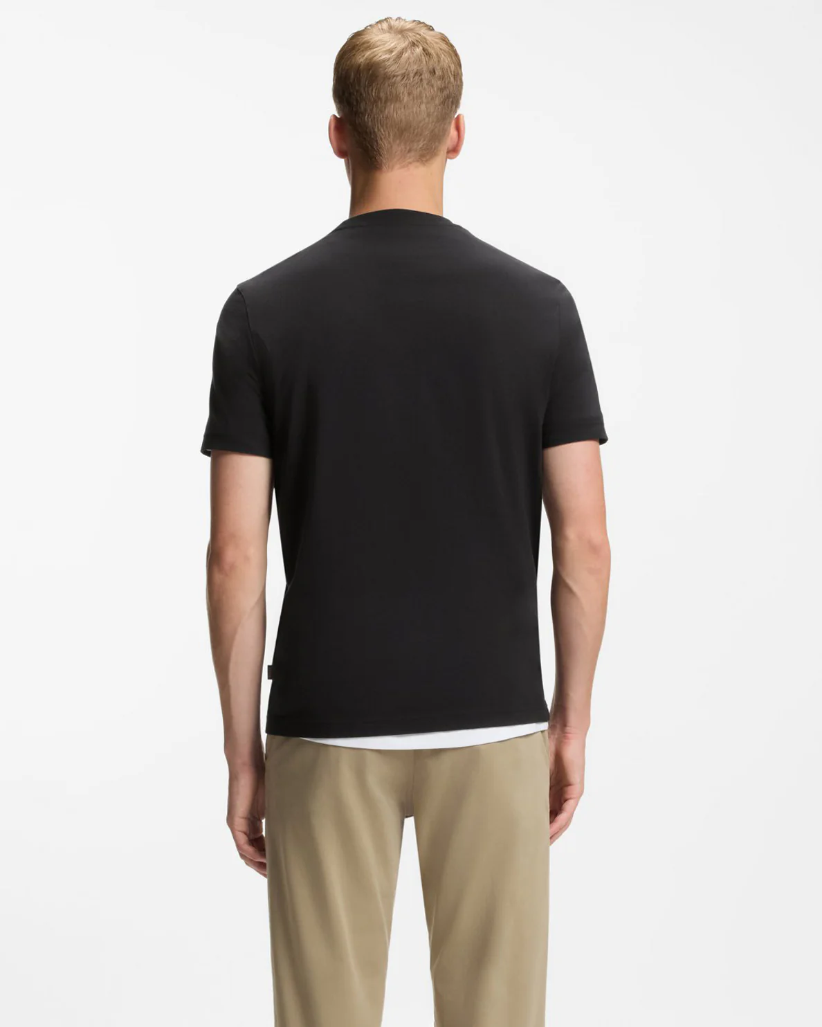 BOSS Orange TePlain Mens T-Shirt - Black 001 - Image 2