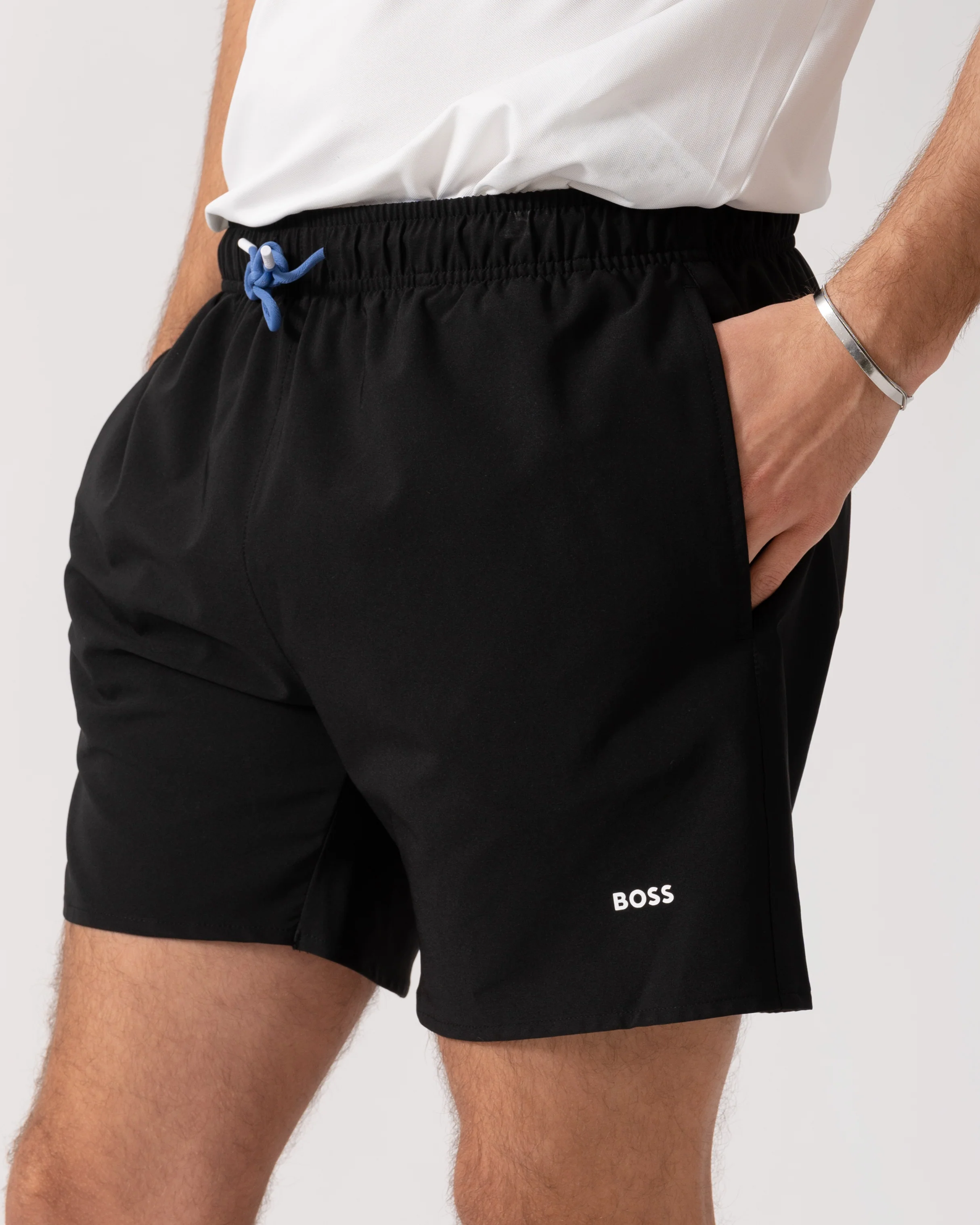 BOSS Orange Tio Mens Swim Shorts - Black 003 - Image 3