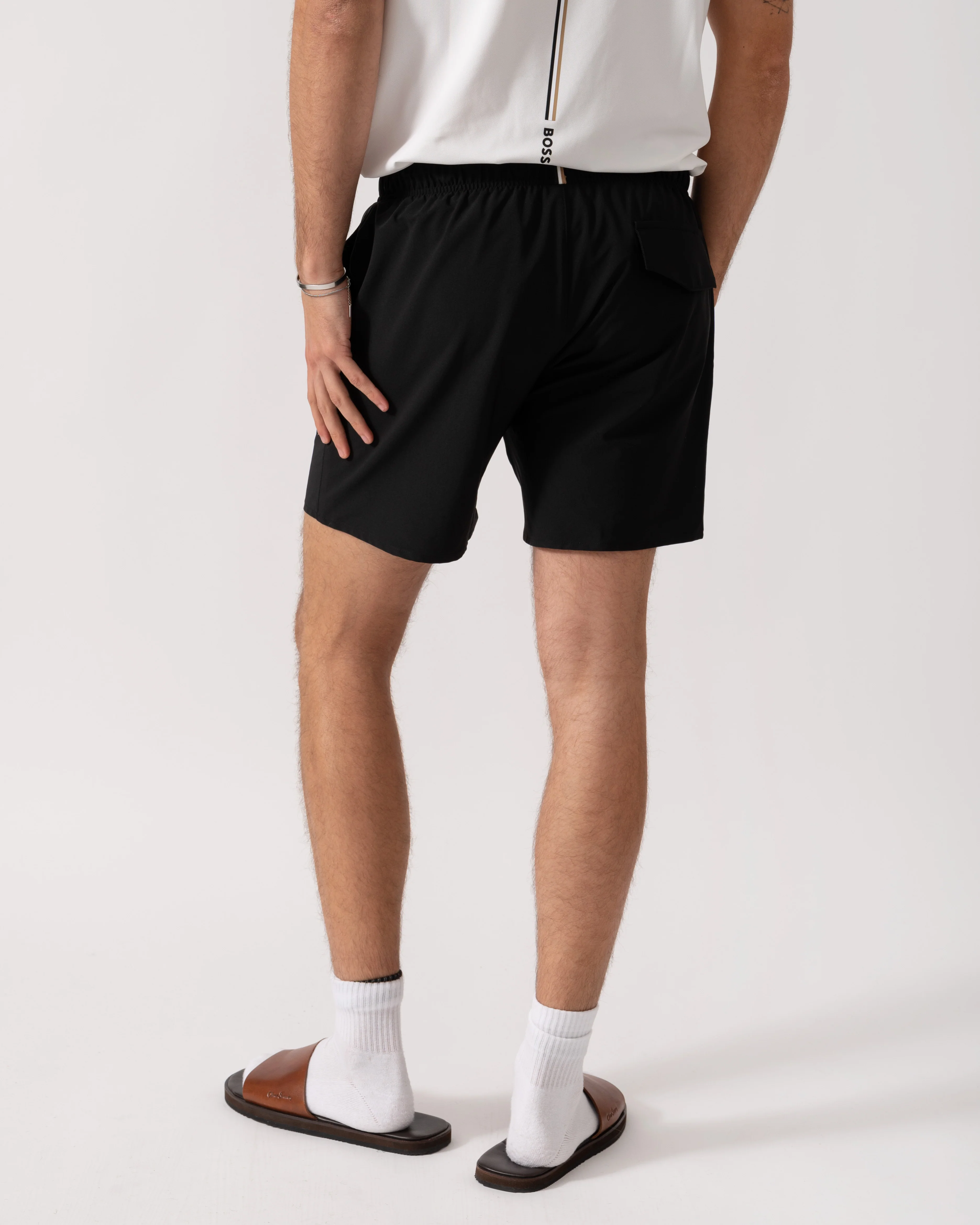 BOSS Orange Tio Mens Swim Shorts - Black 003 - Image 4