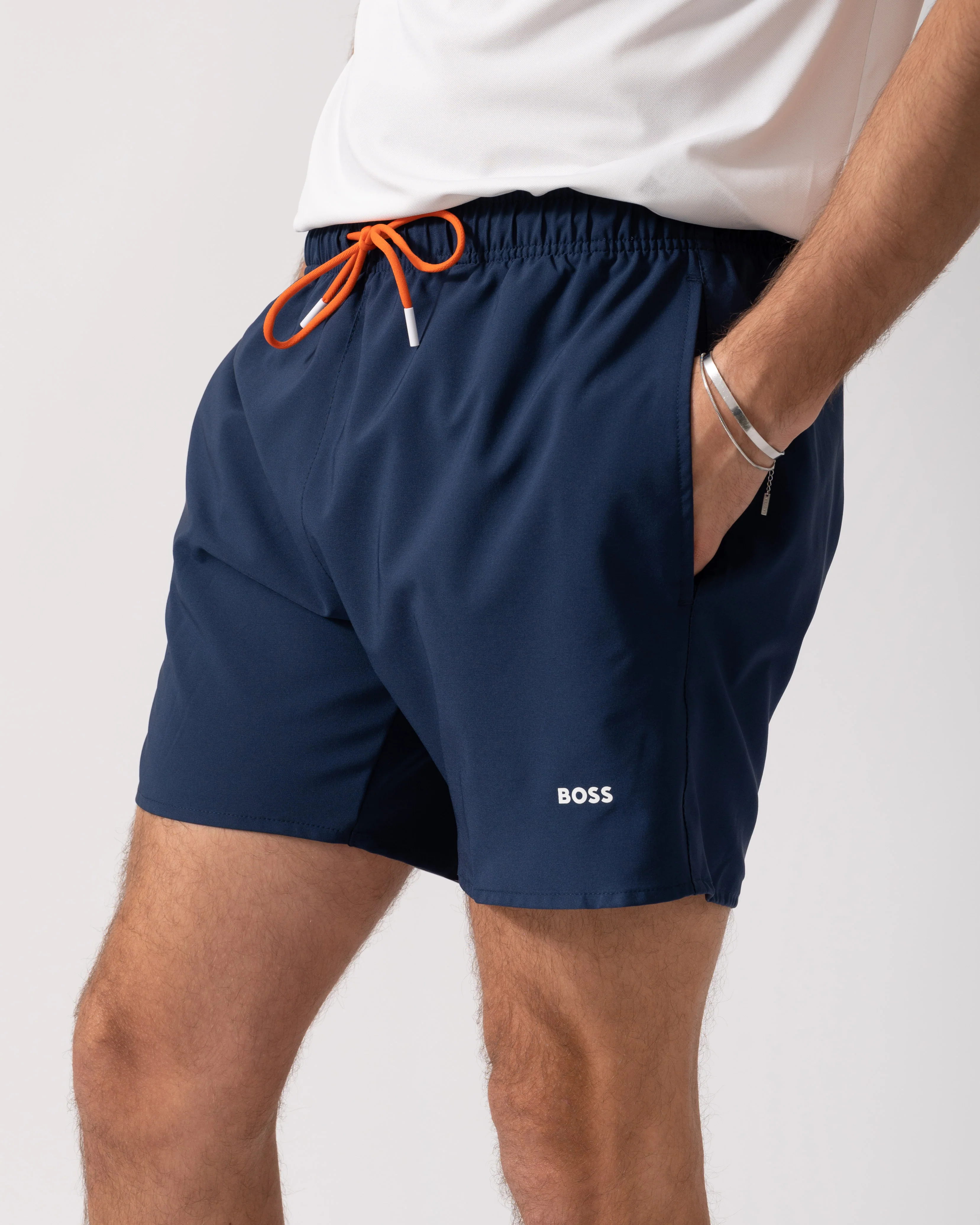 BOSS Orange Tio Mens Swim Shorts - Navy 415 - Image 3