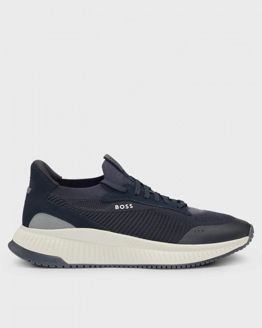 BOSS Orange TTNM EVO Mens Trainers with Knitted Uppers NOS - Dark Blue 401 - Image 2