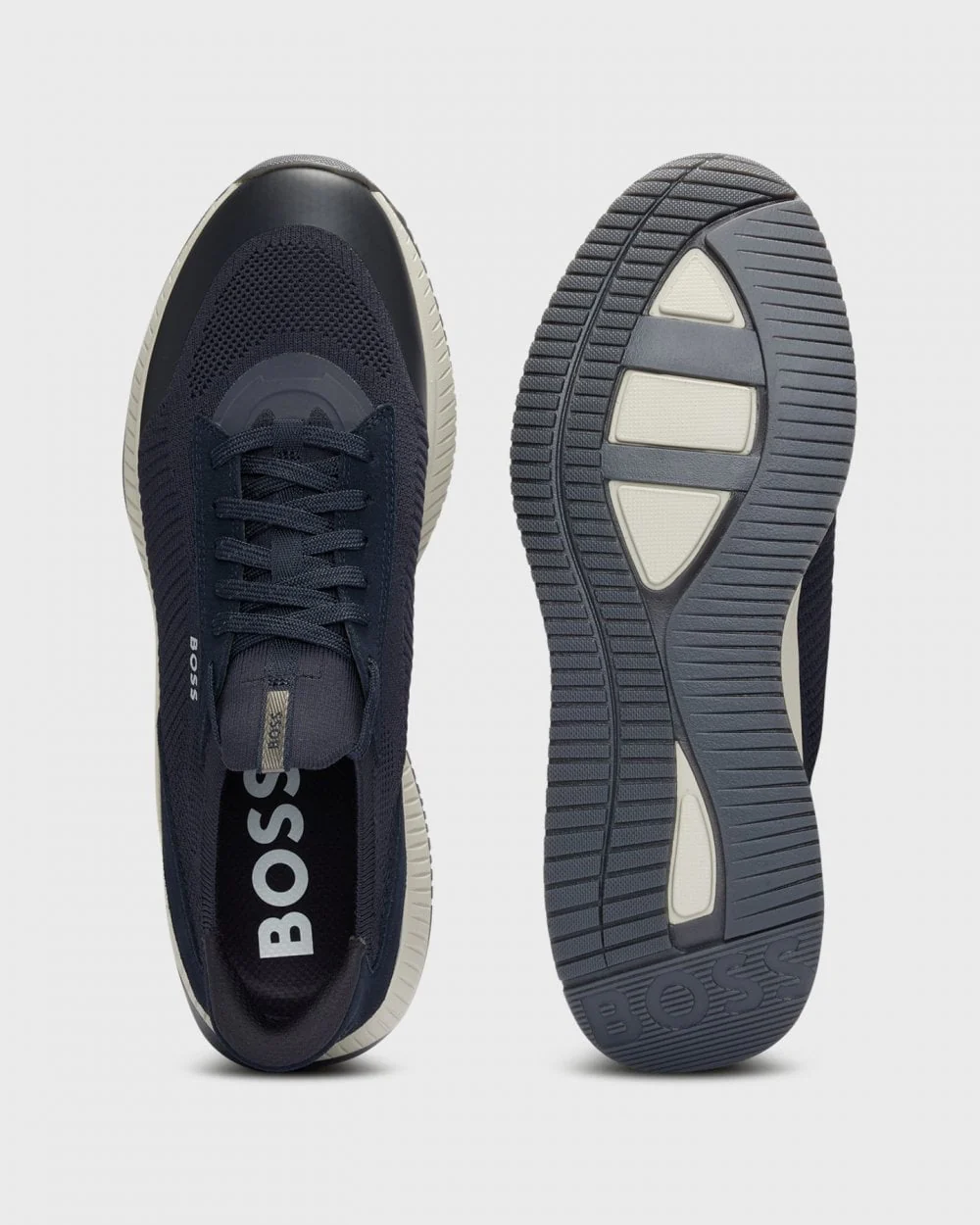 BOSS Orange TTNM EVO Mens Trainers with Knitted Uppers NOS - Dark Blue 401 - Image 4