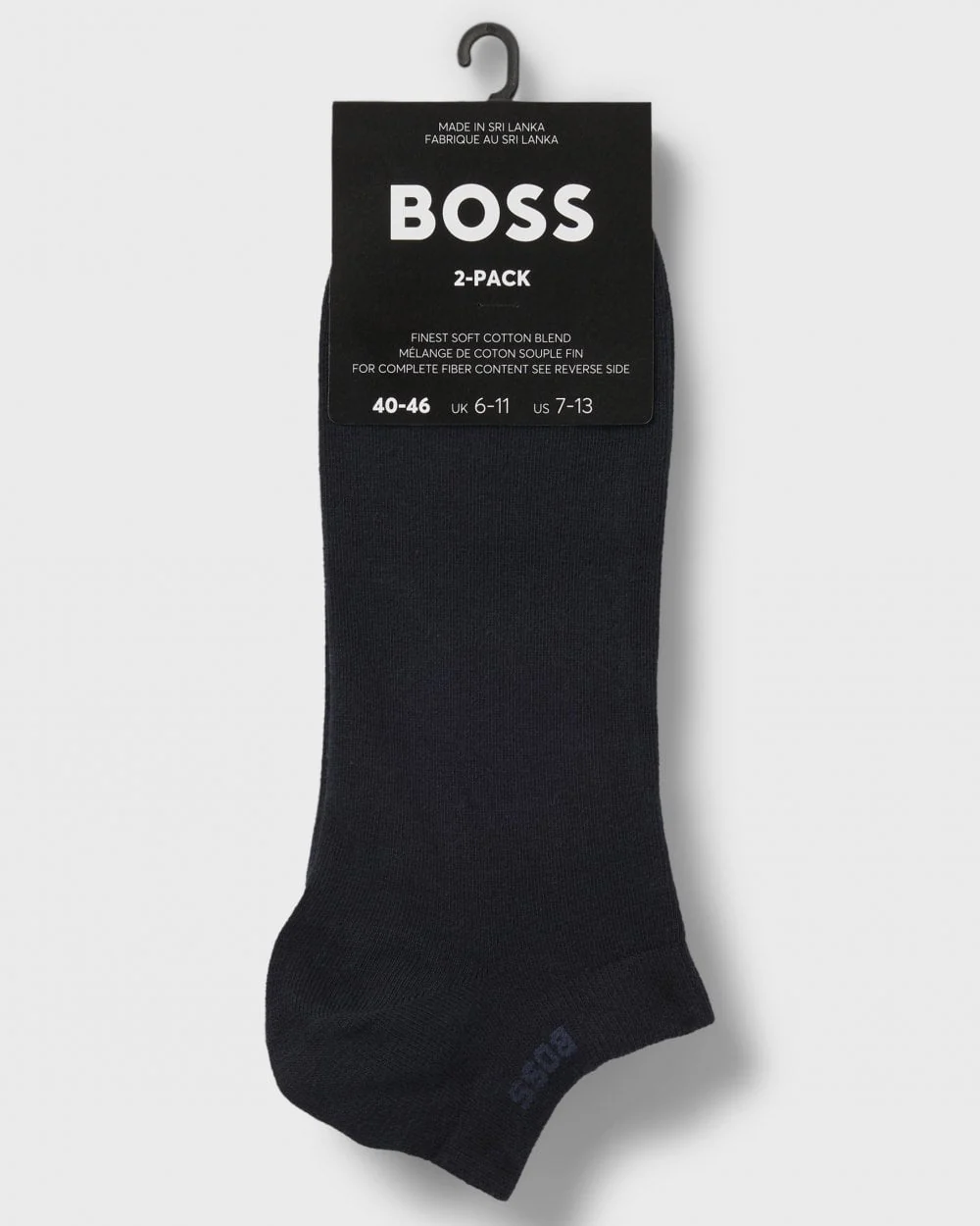 BOSS Orange Two-Pack of Ankle Length Socks in Stretch Fabric NOS - Dark Blue 401 - Image 3