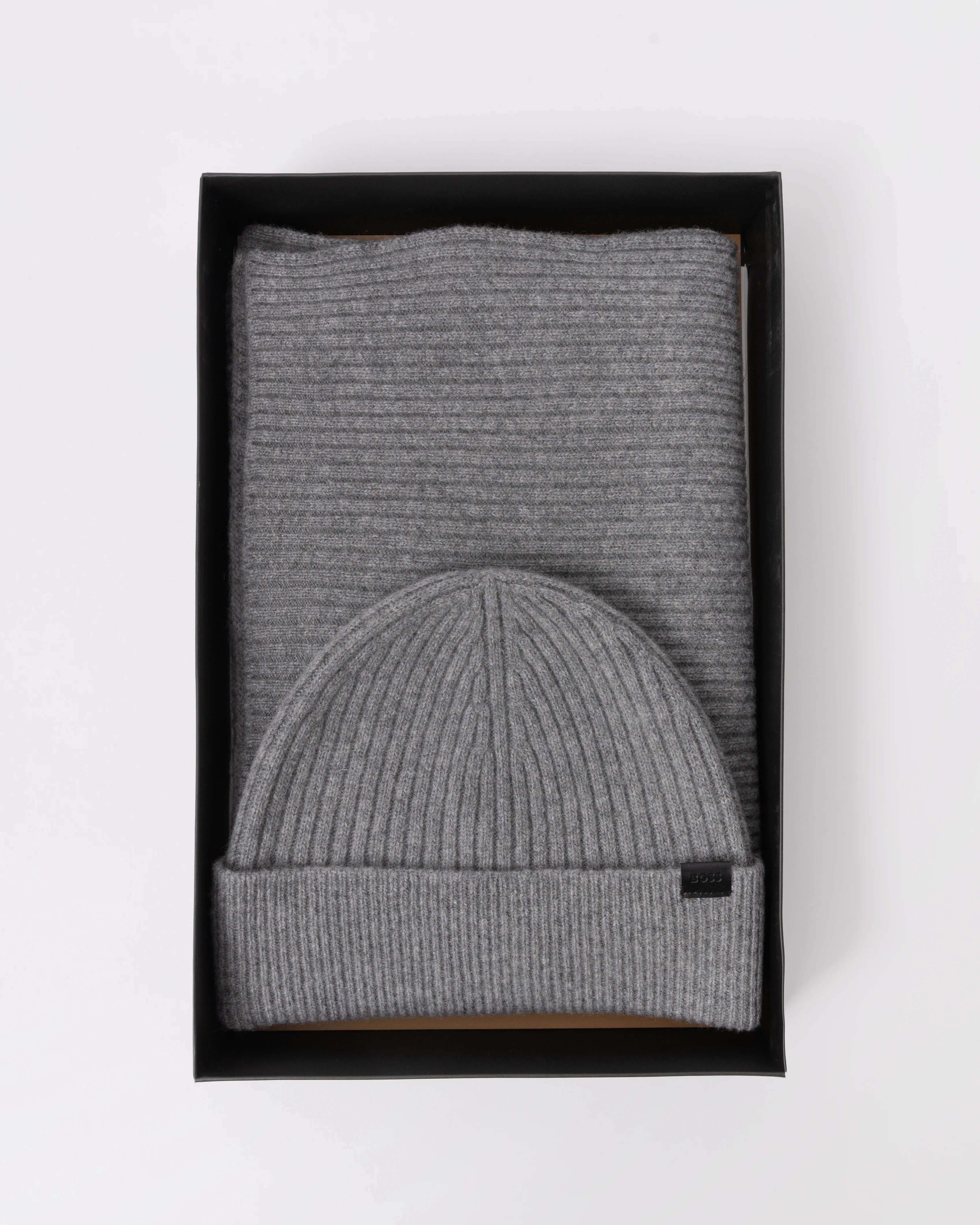BOSS Orange Uboldi Scarf & Beanie Set - Silver 041 - Image 2