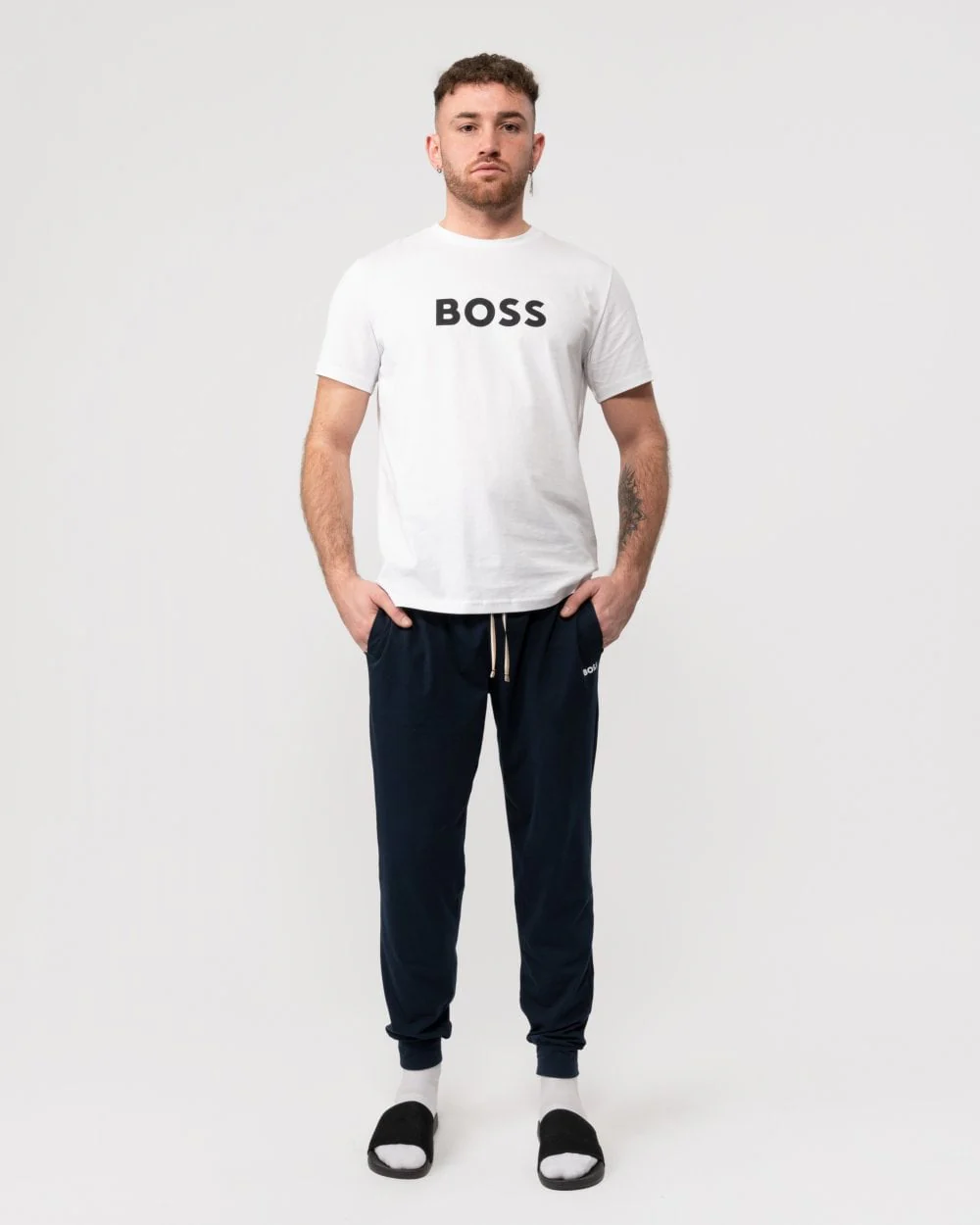 BOSS Orange Unique Mens Cuffed Pyjama Pants - Image 3