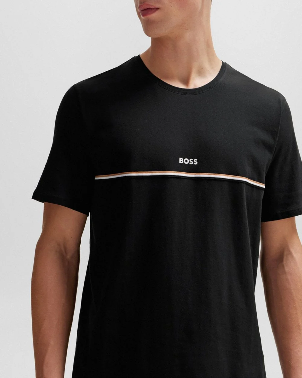 BOSS Orange Unique Mens Pyjama T-Shirt - Black - Image 2