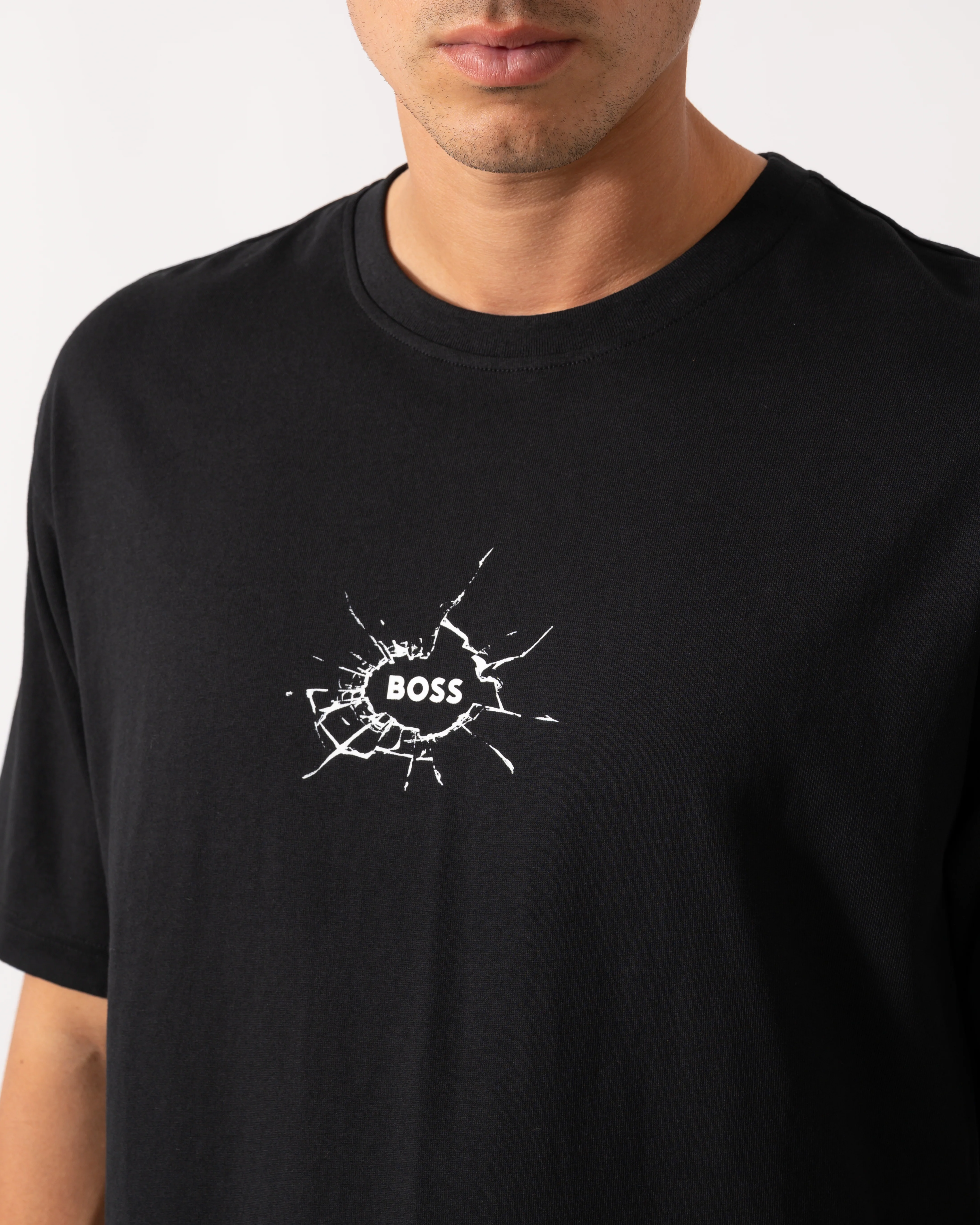 BOSS Orange Voyage Mens T-Shirt - Black 001 - Image 3