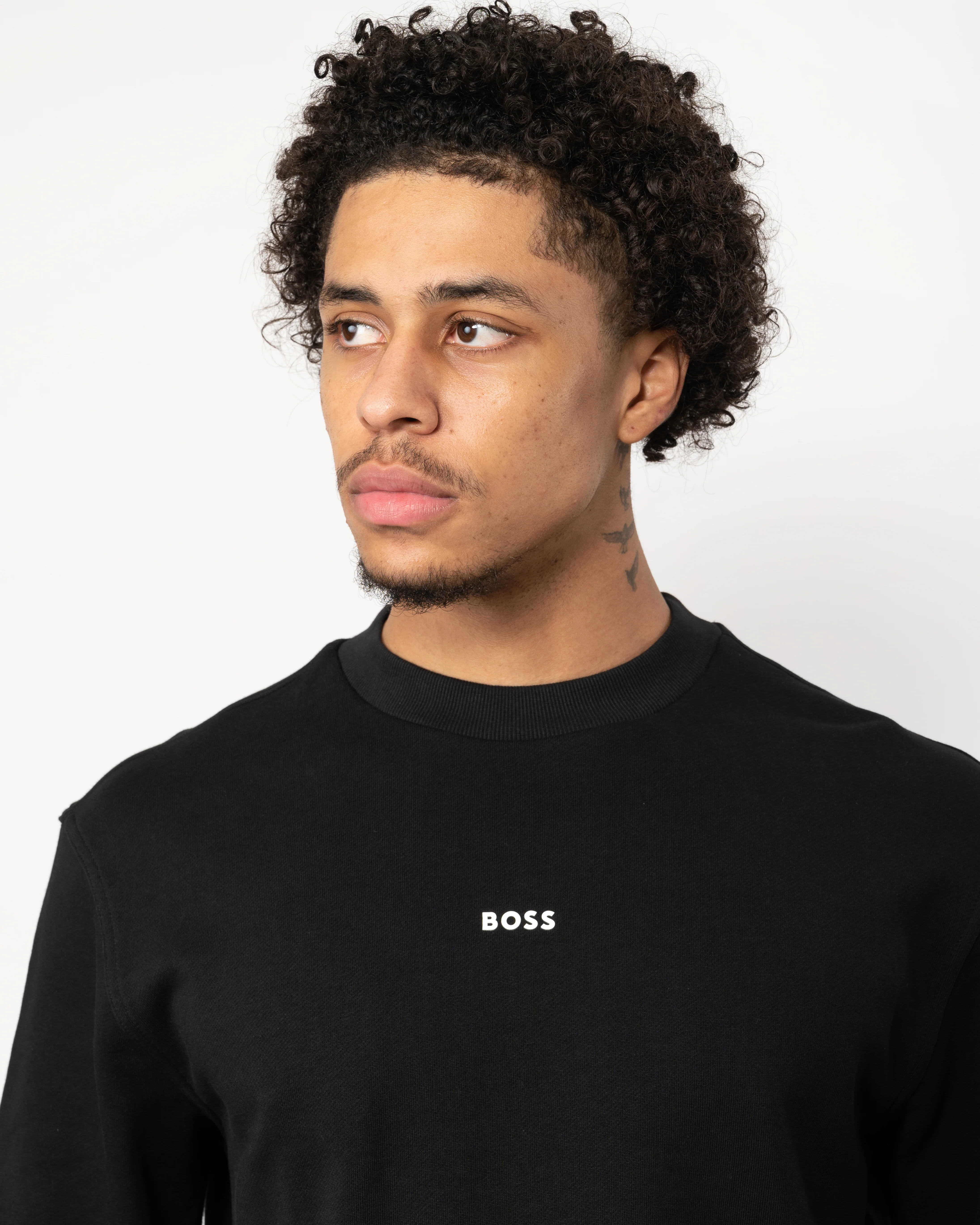 BOSS Orange WeSmallcrew Mens Sweatshirt - Black 001 - Image 3