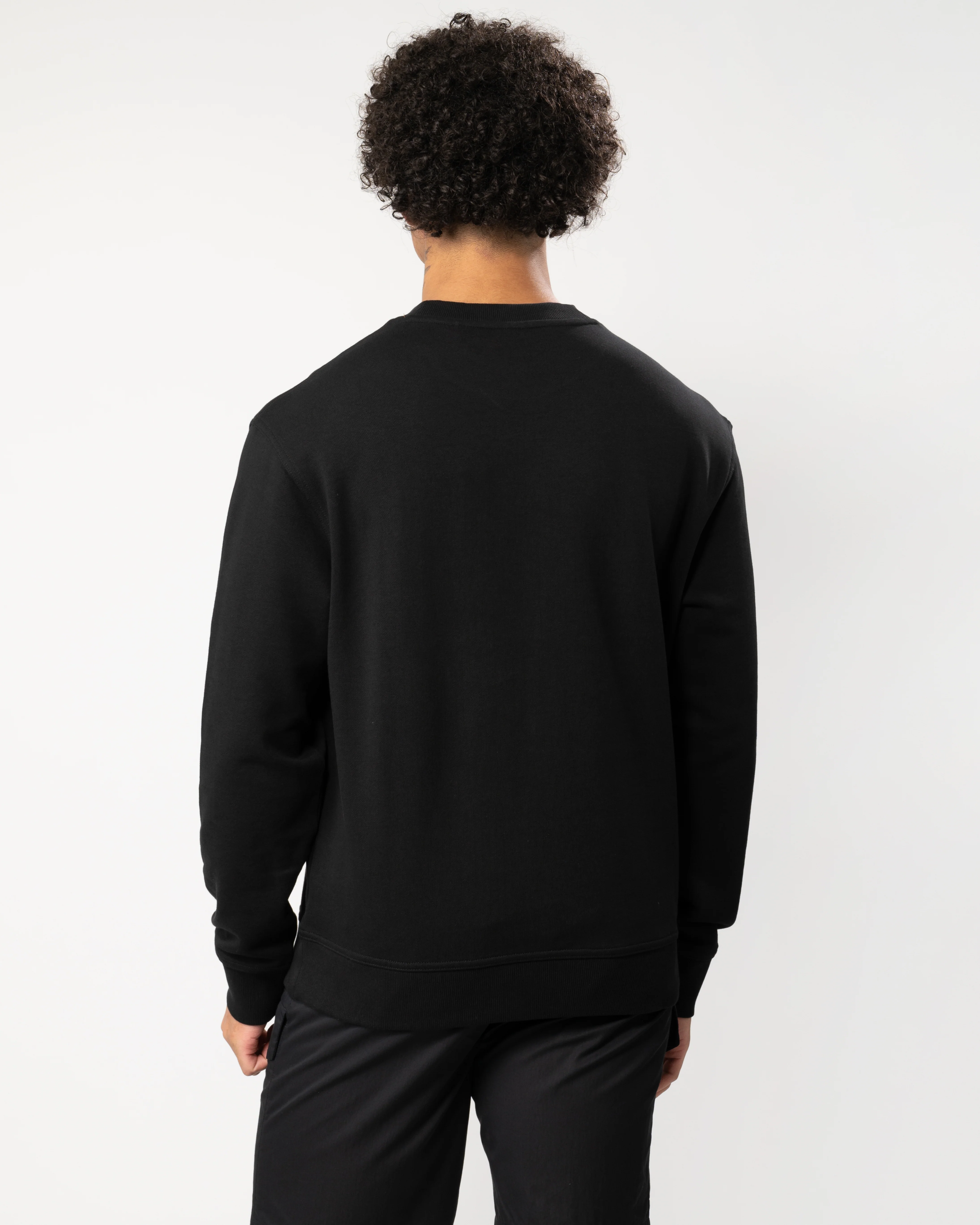 BOSS Orange WeSmallcrew Mens Sweatshirt - Black 001 - Image 4