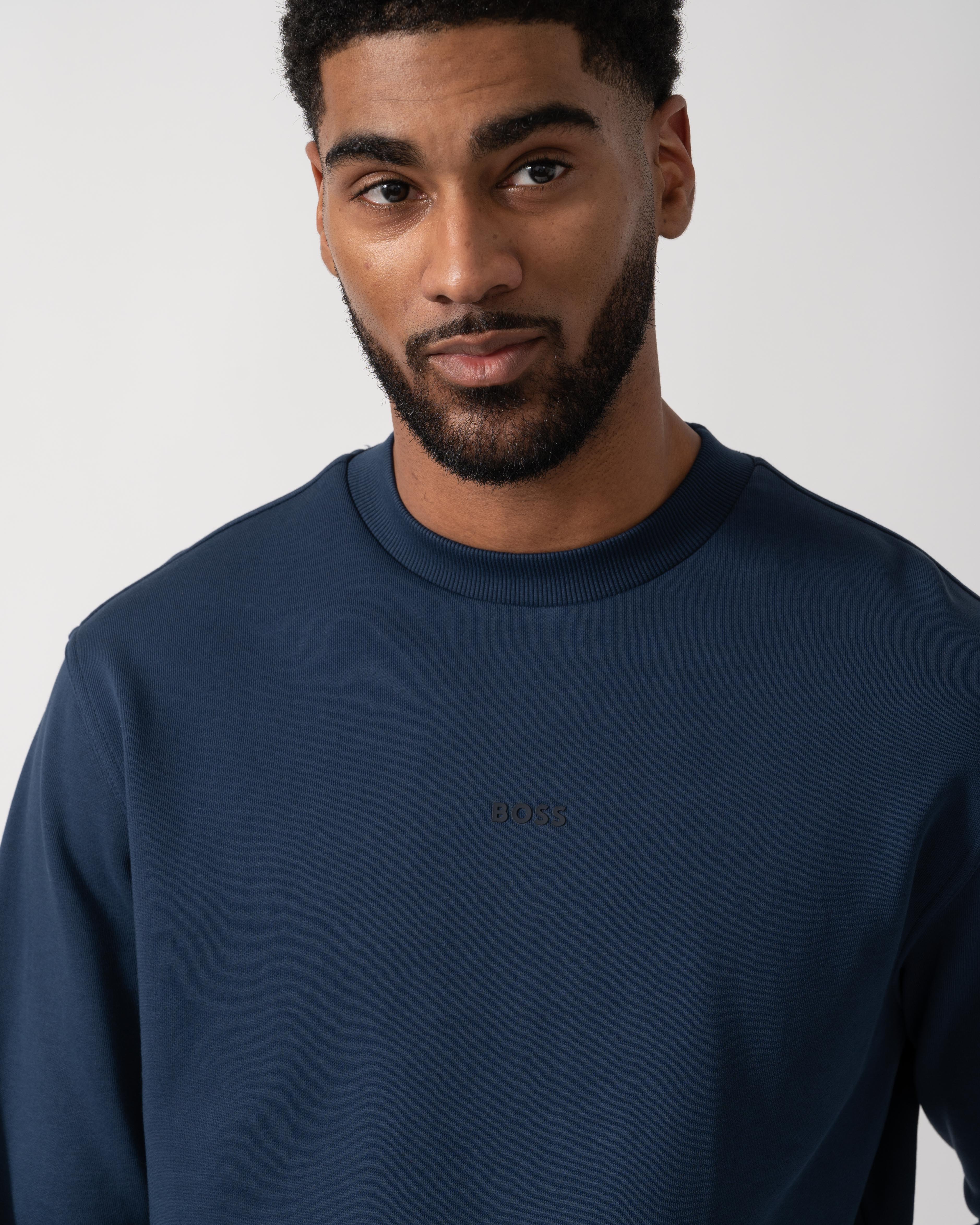 BOSS Orange WeSmall Crew Sweatshirt - Open Blue 464 - Image 2