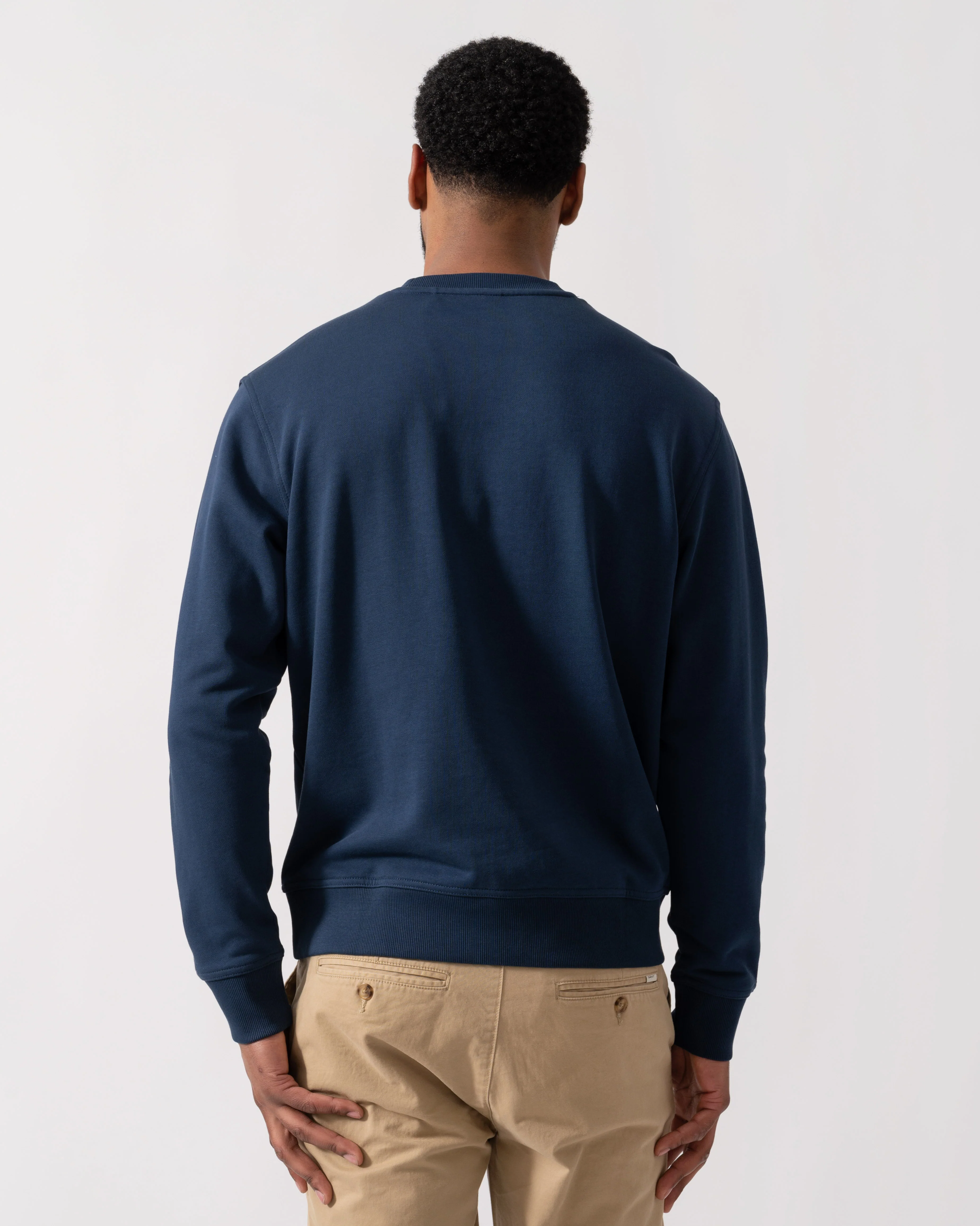 BOSS Orange WeSmall Crew Sweatshirt - Open Blue 464 - Image 4