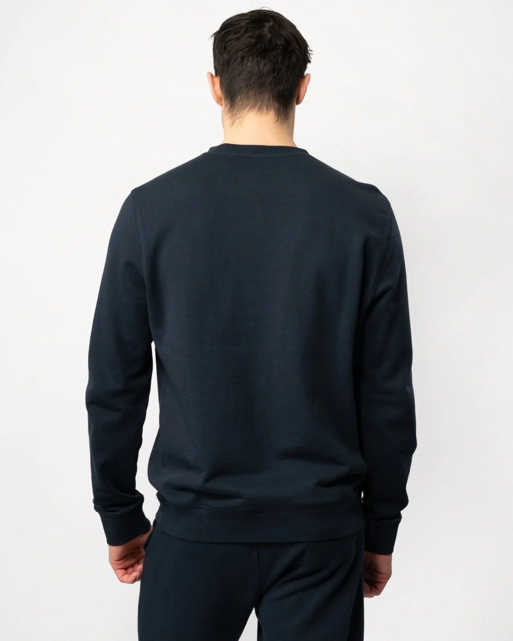 BOSS Orange Westart Mens Crew Neck Sweatshirt With Logo Patch NOS - Dark Blue 404 - Image 4