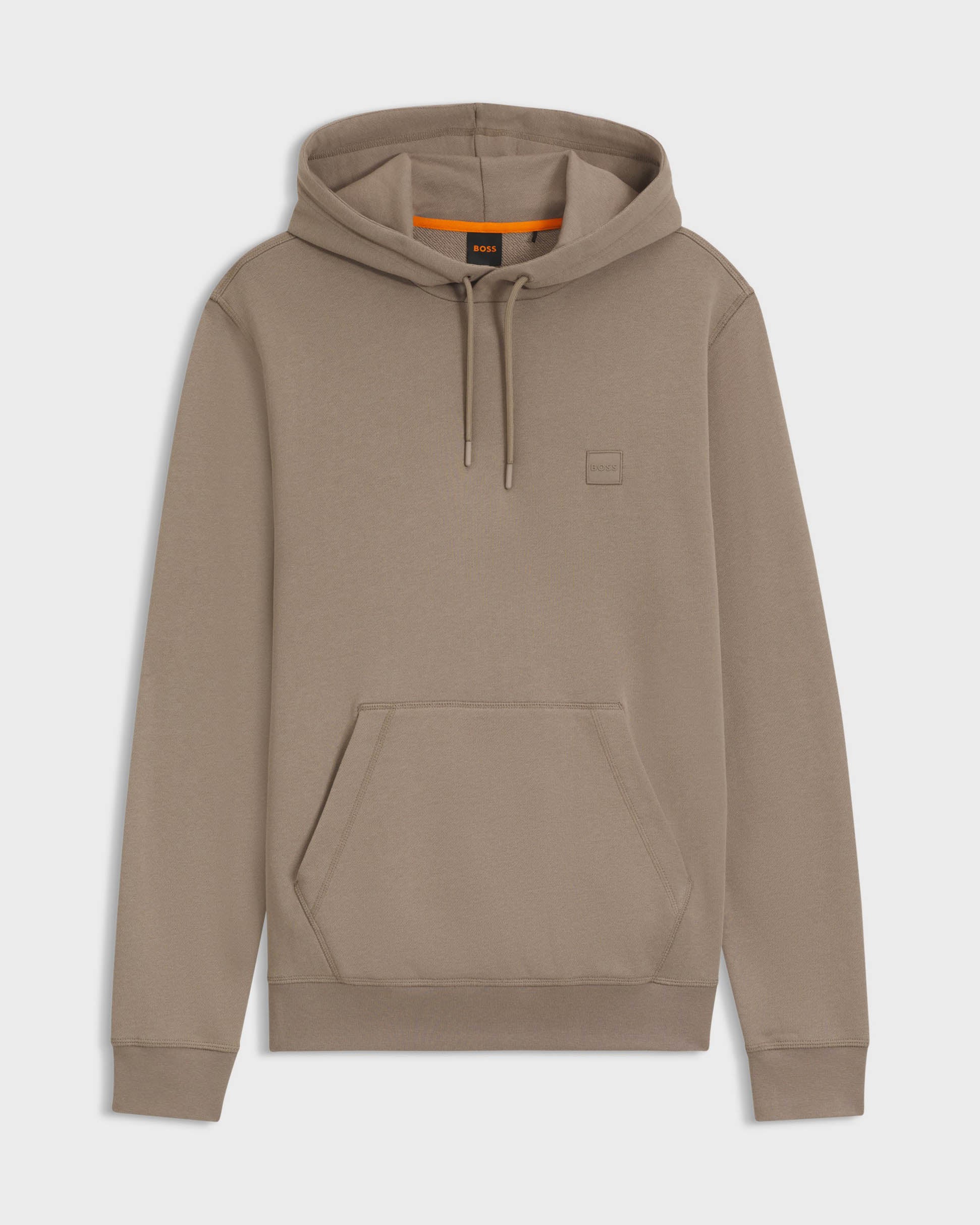 BOSS Orange Wetalk Mens Pullover Hoodie With Logo Patch - Open Green 346 - Image 5