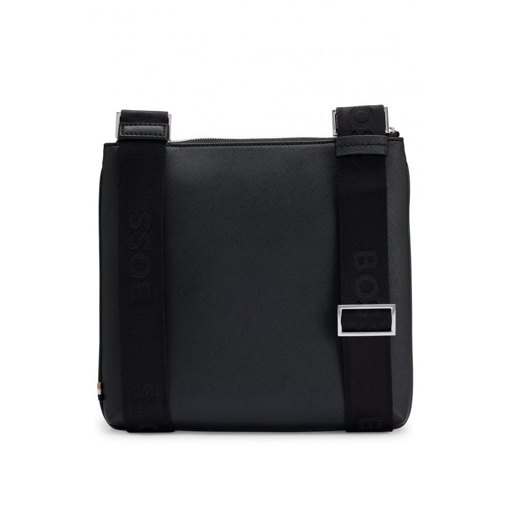 BOSS Orange Zair-S Mens Structured Leather Envelope Bag With Logo Detail - Image 5