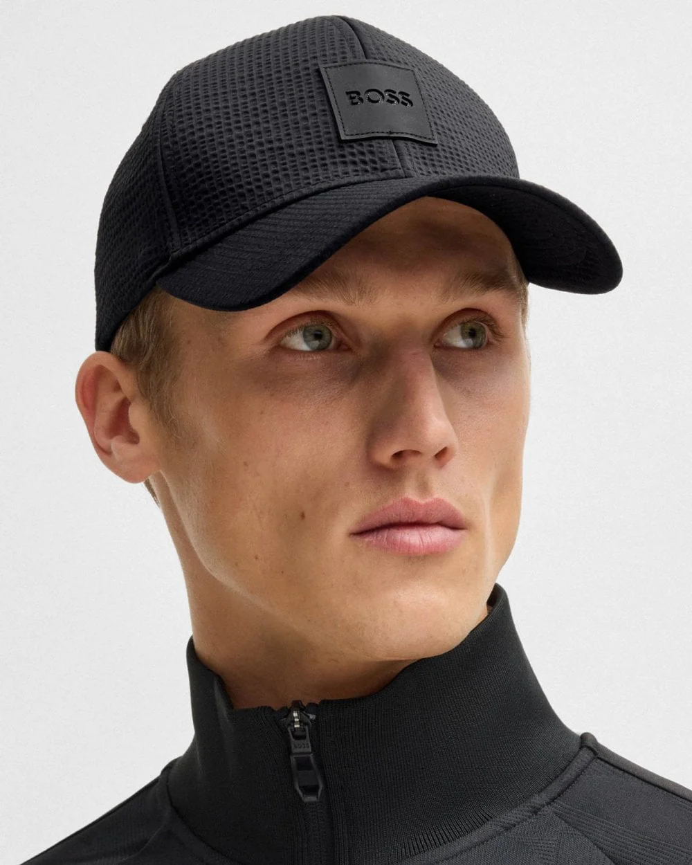 BOSS Orange Zed Seersucker Mens Baseball Cap - Image 4
