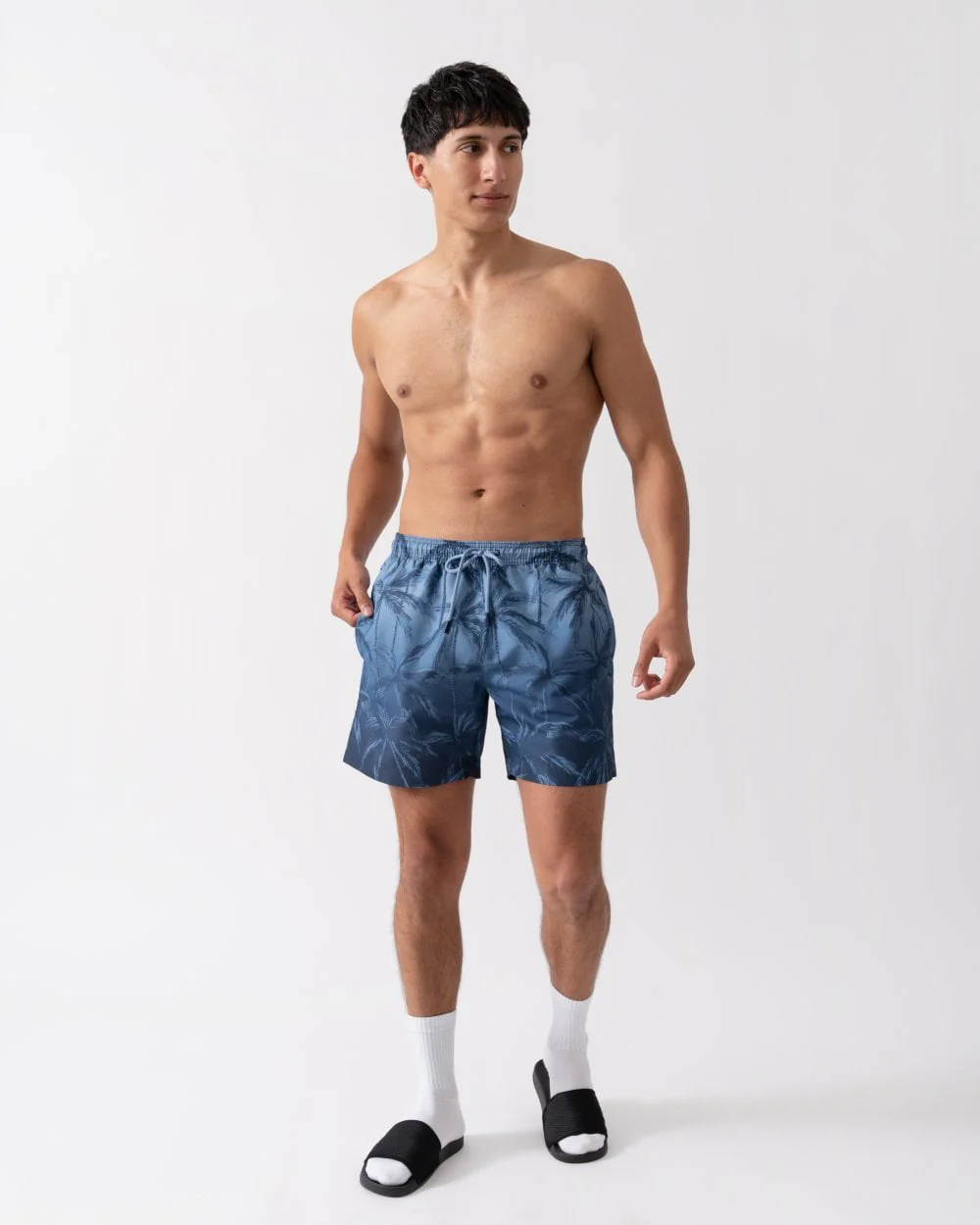 BOSS Orange Zen Mens Palm Tree Print Swim Shorts - Image 4