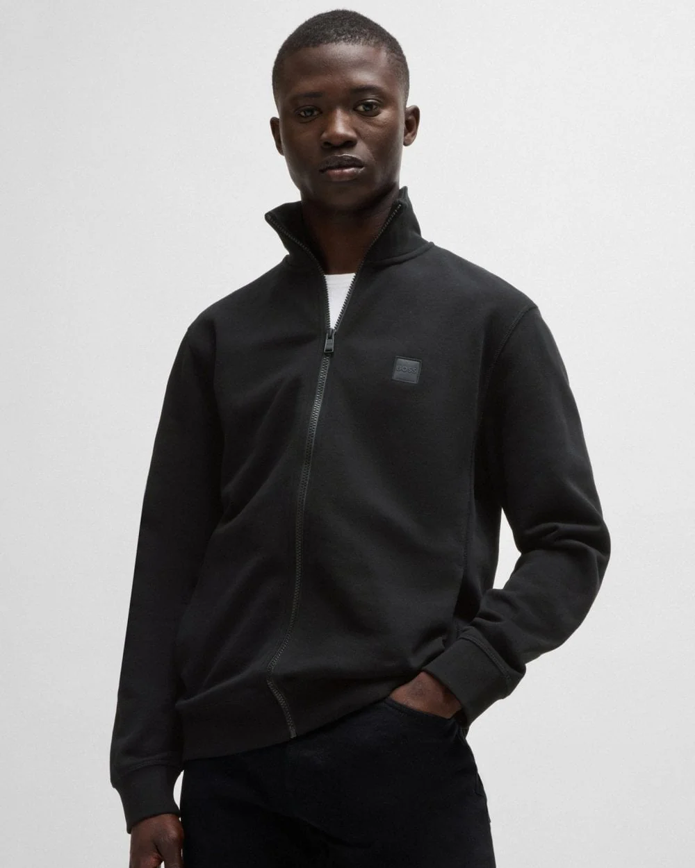 BOSS Orange Zestart Mens Full Zip Sweatshirt - Black 001