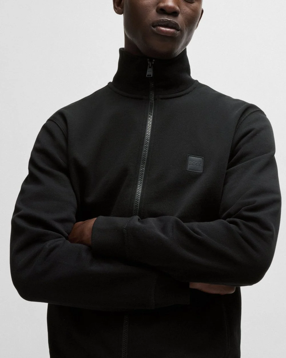 BOSS Orange Zestart Mens Full Zip Sweatshirt - Black 001 - Image 3