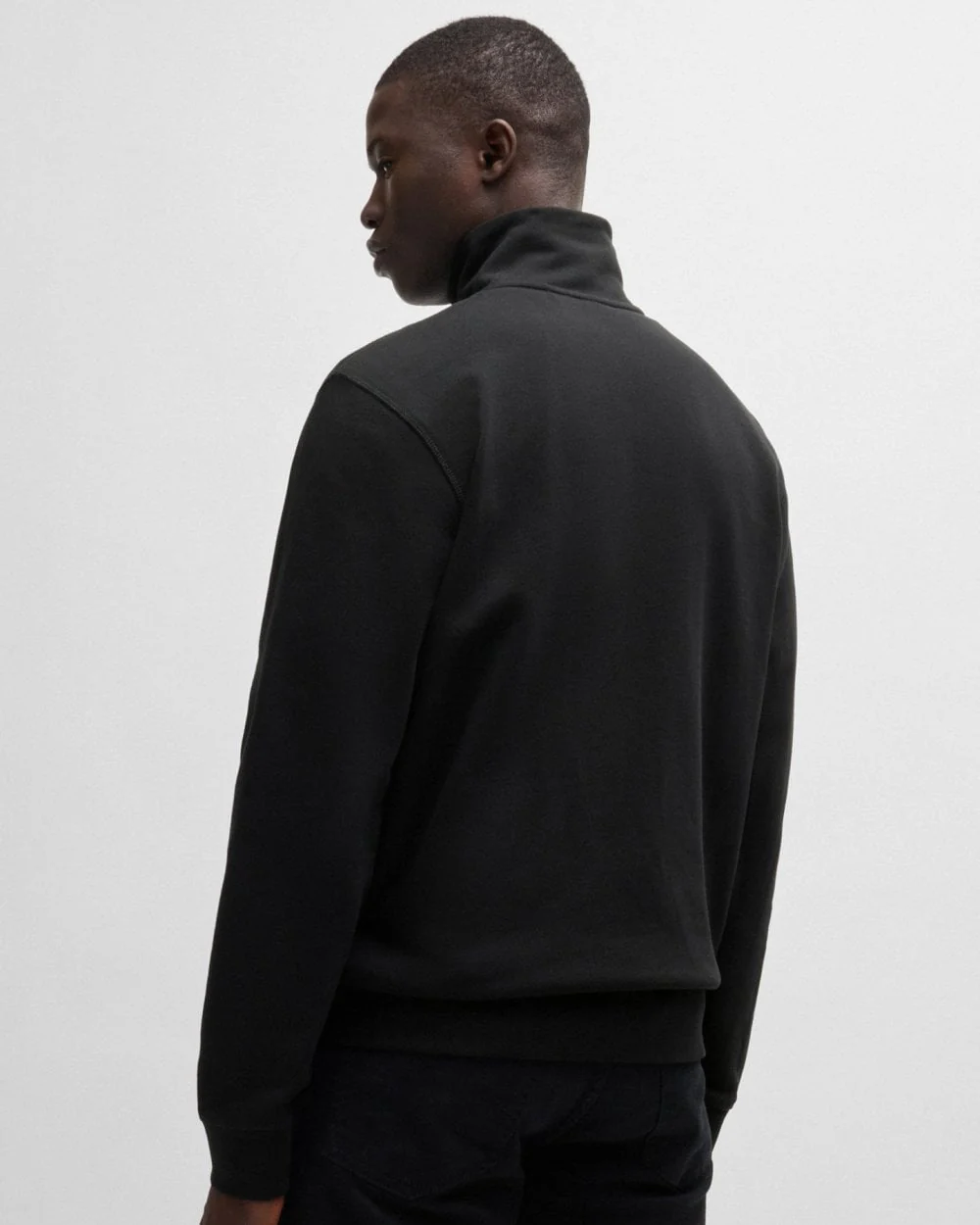BOSS Orange Zestart Mens Full Zip Sweatshirt - Black 001 - Image 5