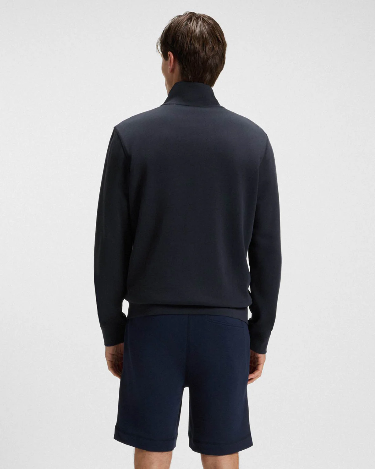 BOSS Orange Zestart Mens Full Zip Sweatshirt - Dark Blue 404 - Image 3