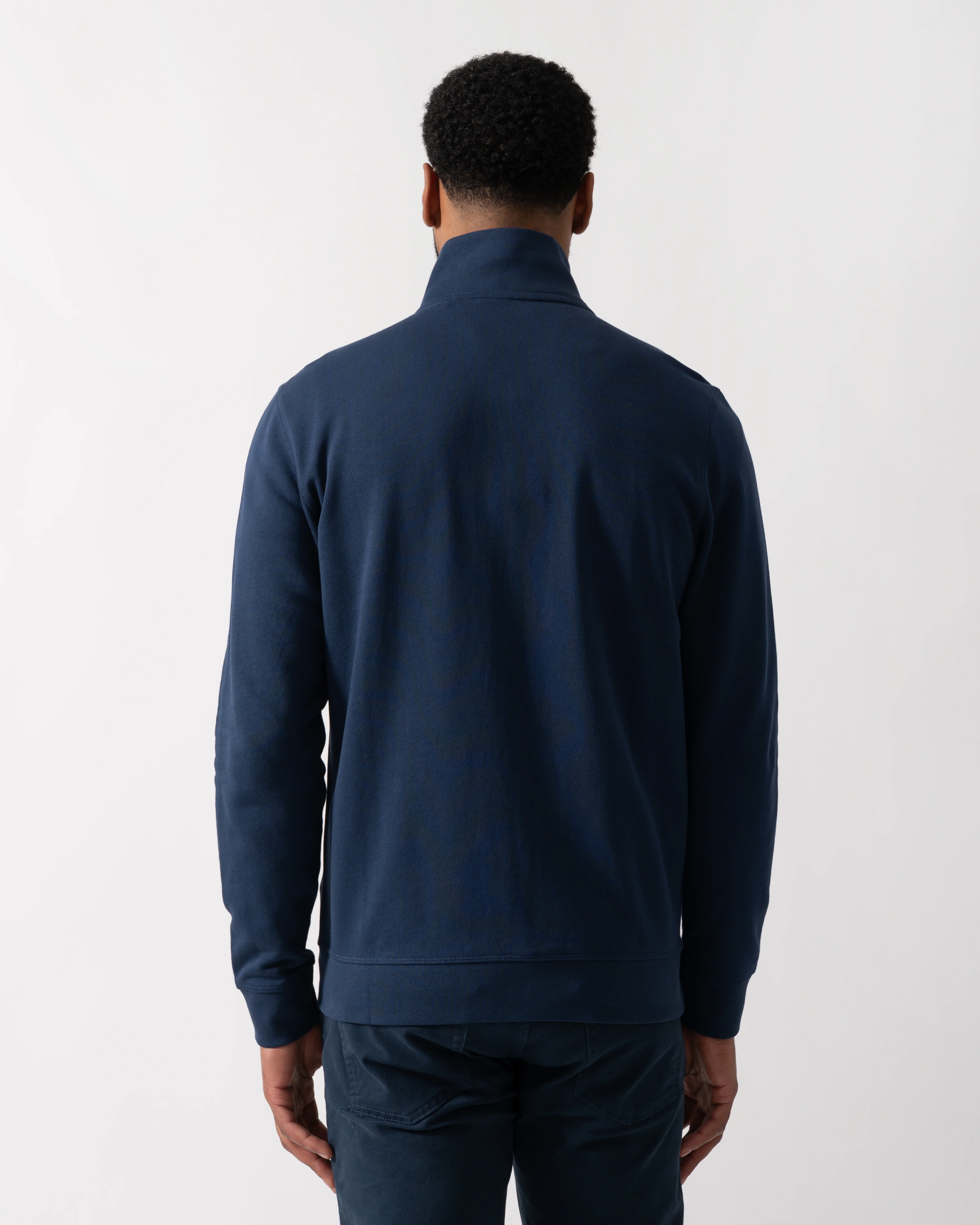 BOSS Orange Zestart Mens Full Zip Sweatshirt - Open Blue 464 - Image 4
